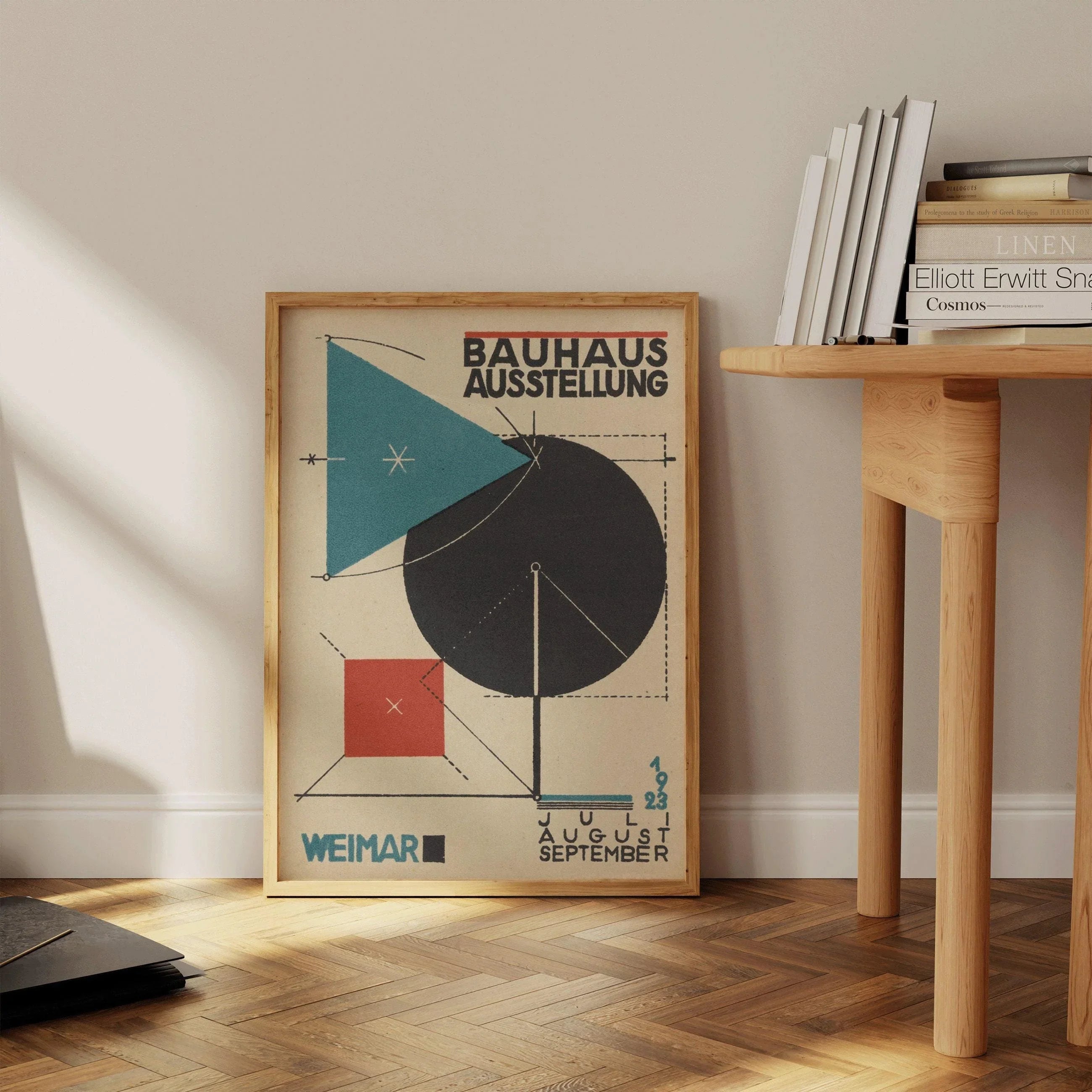 Bauhaus Vintage Poster - Ausstellung Triangle Circle Square PRINT | Mid - Century Modern Art Print