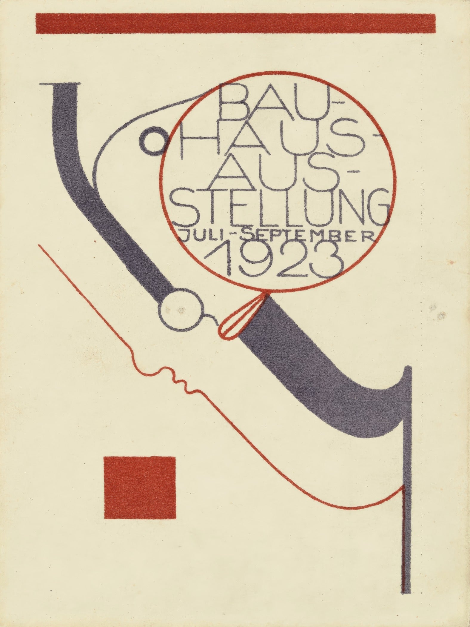 Bauhaus — Vintage Poster | Beige & Black Mid-Century Modern Print - 9ArtPrints