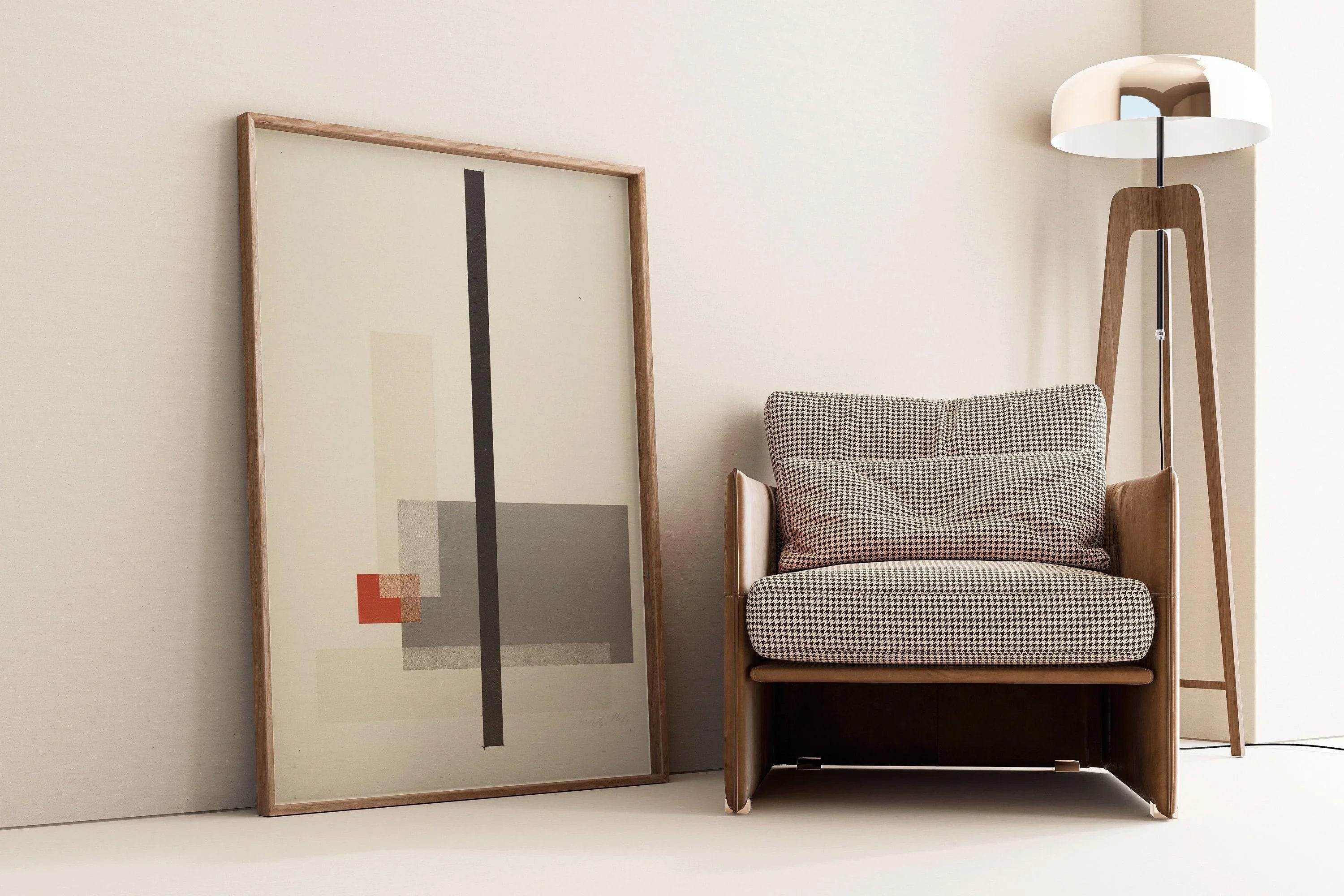 Bauhaus Vintage Poster - Red Grey László Moholy - Nagy Art PRINT | Mid - Century Modern Art Print