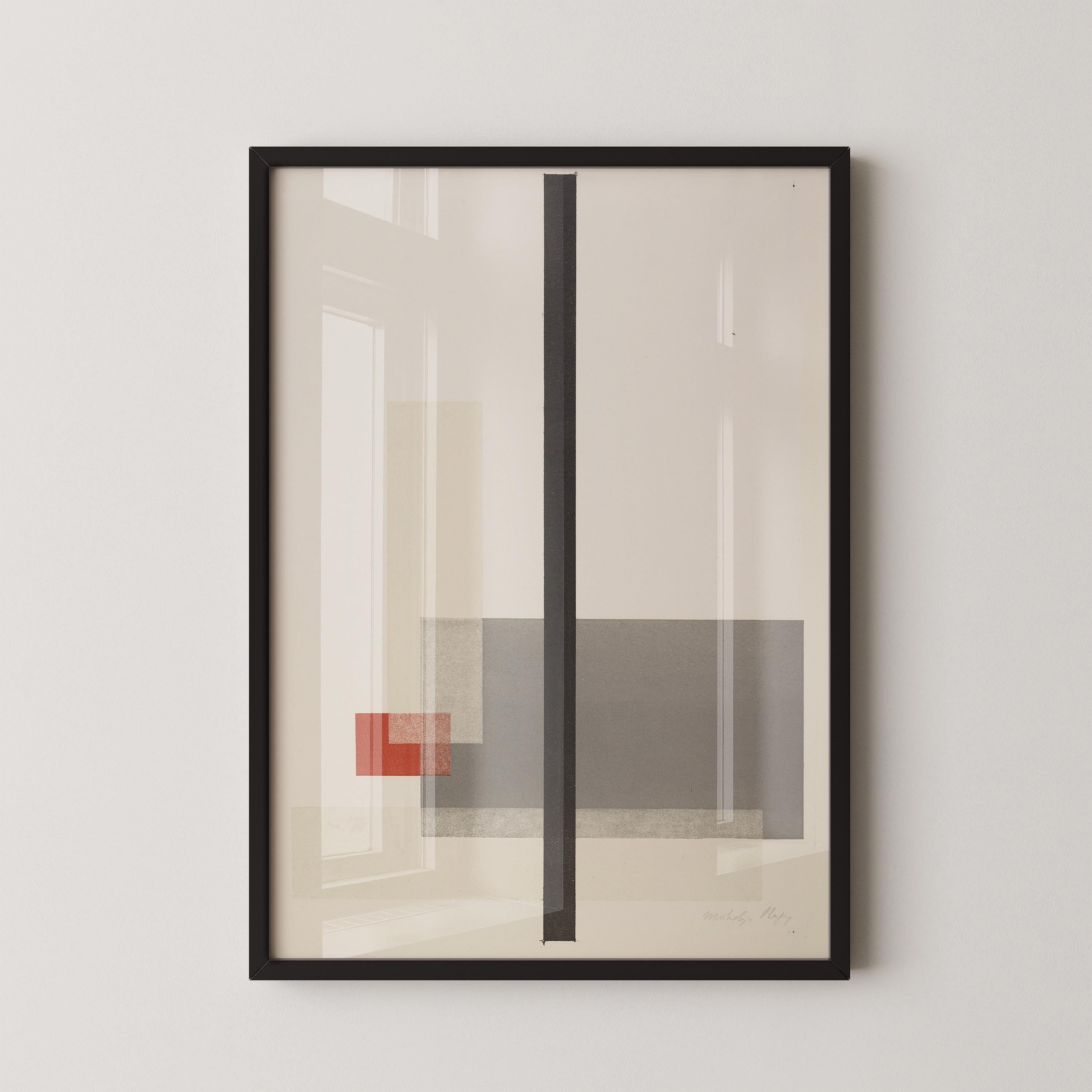 Bauhaus Vintage Poster - Red Grey László Moholy - Nagy Art PRINT | Mid - Century Modern Art Print