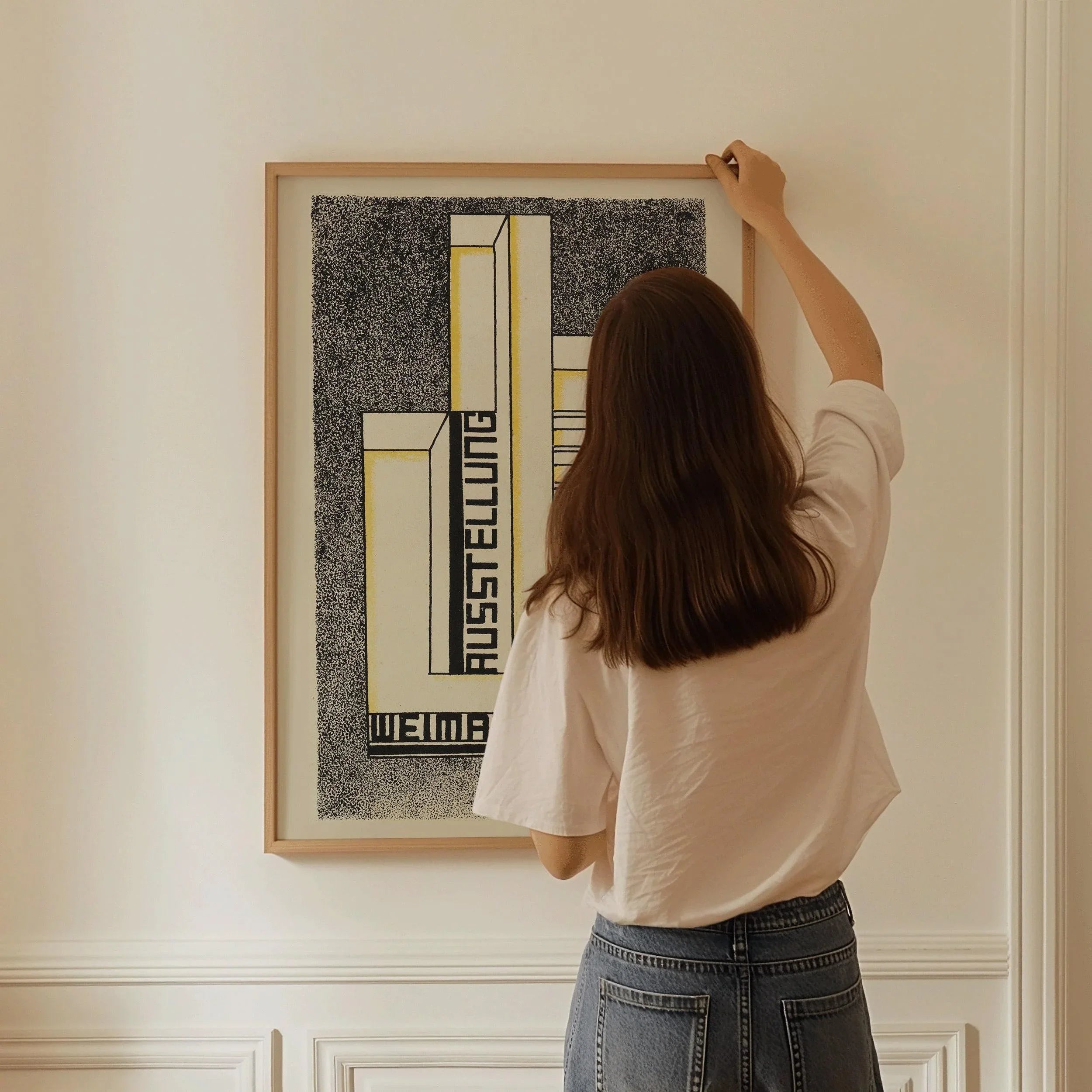 Bauhaus Weimar Ausstellung 1923 Poster PRINT | Vintage Neutral Mid - Century Modern Art Poster