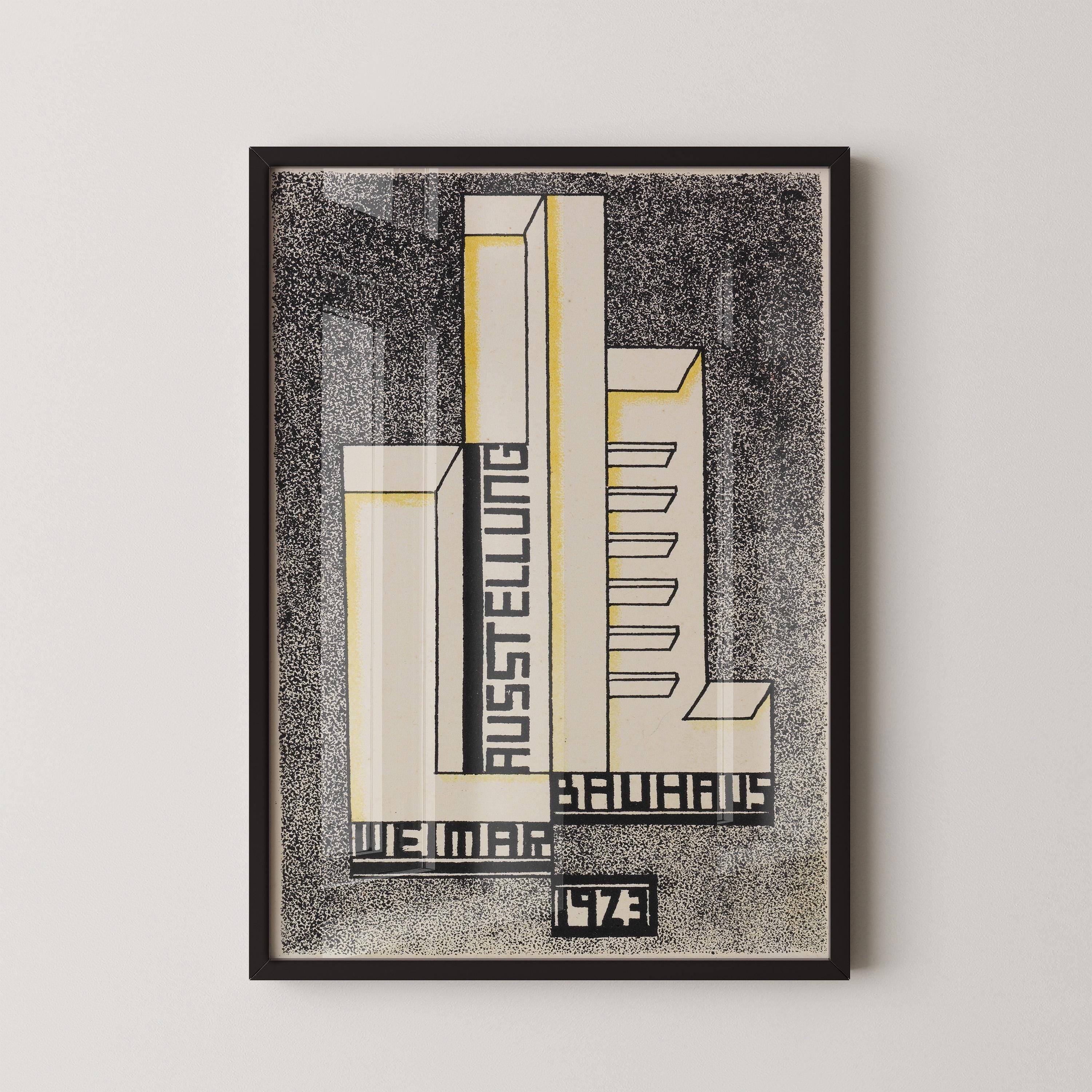 Bauhaus Weimar Ausstellung 1923 Poster PRINT | Vintage Neutral Mid - Century Modern Art Poster