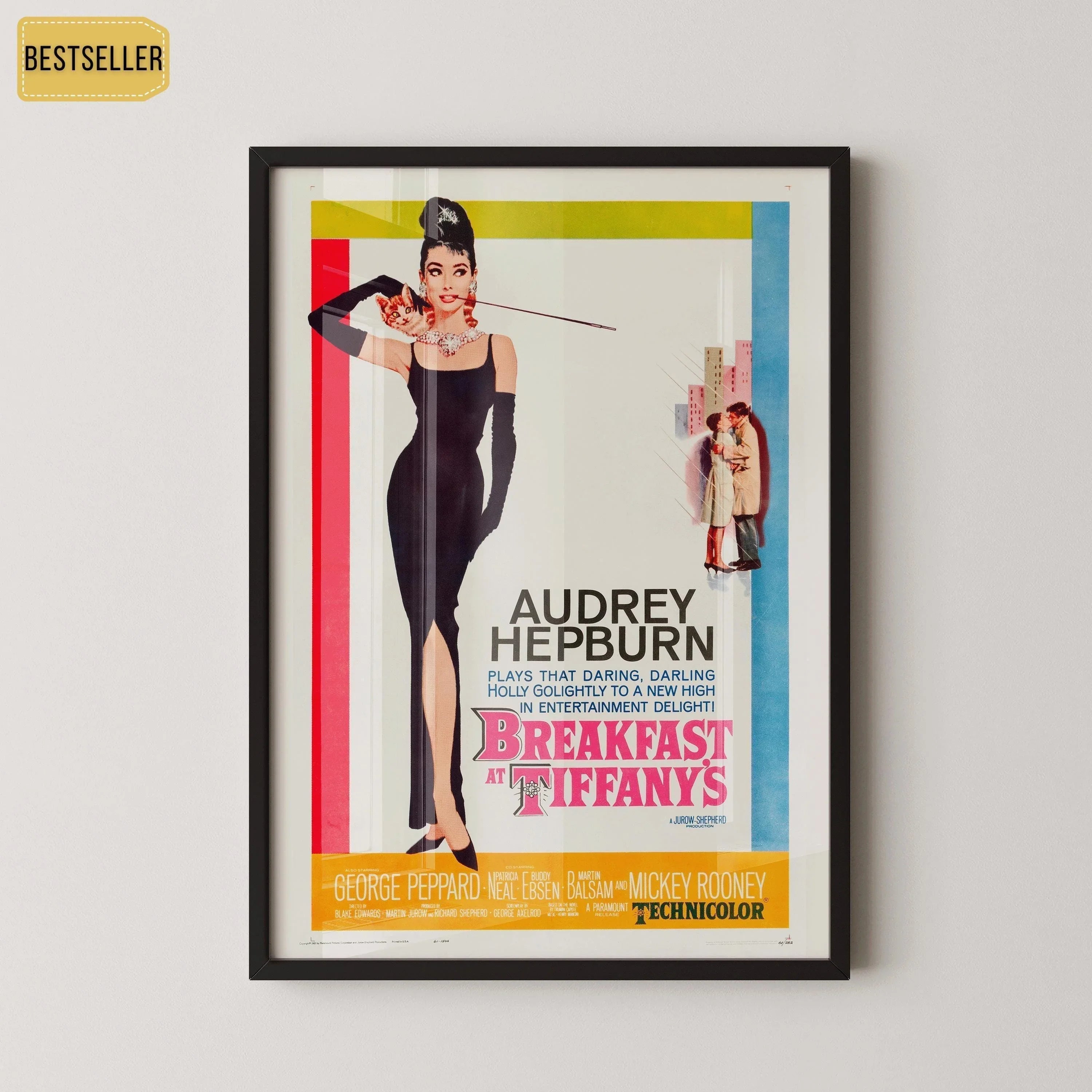 Breakfast at Tiffany's Movie Poster: Giclee Fine Art Print, Framed or Unframed - 9ArtPrints