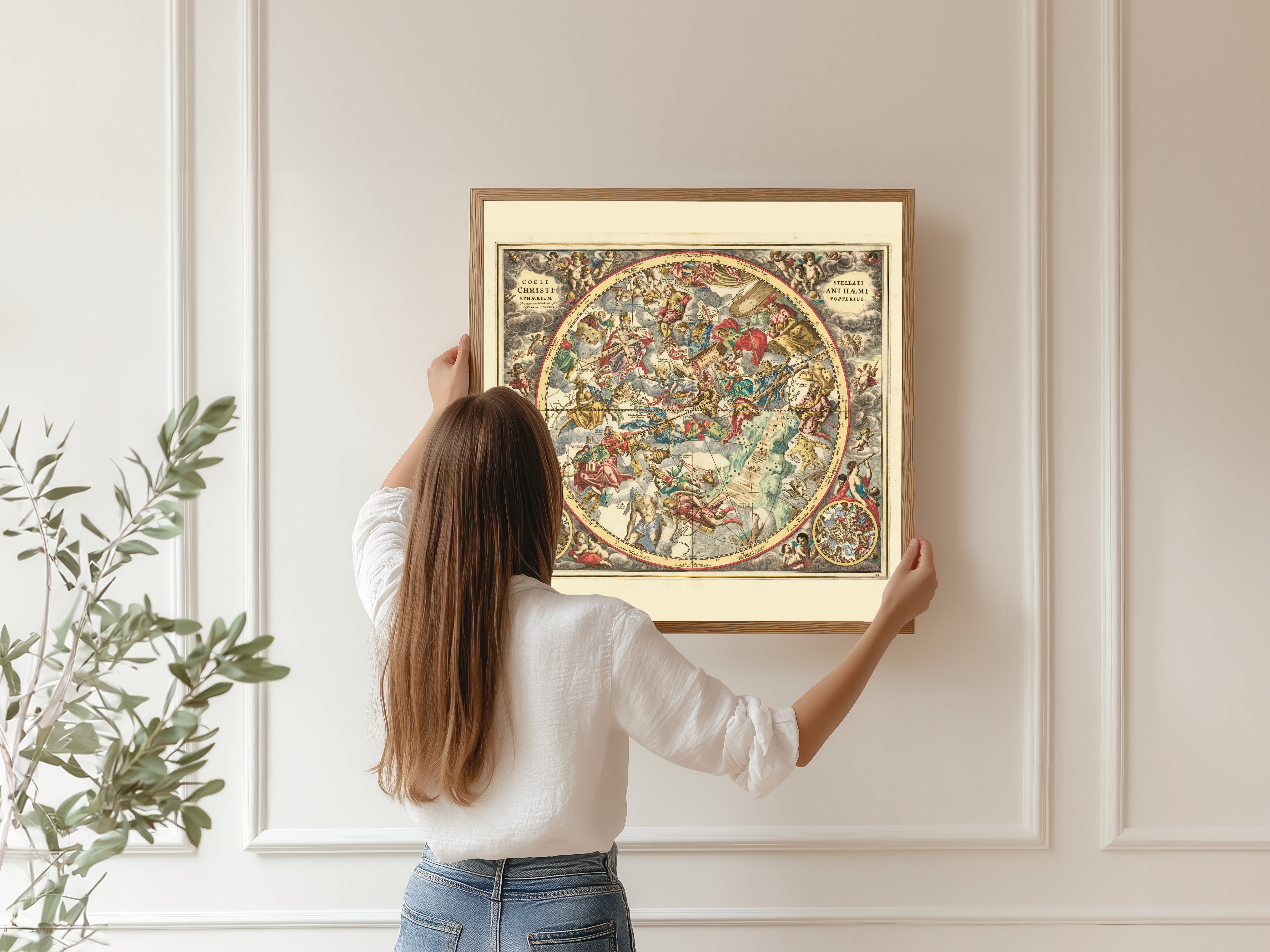 Andreas Cellarius — The Christian Starry Heaven, Second Hemisphere (Plate 23) | Celestial Map Print