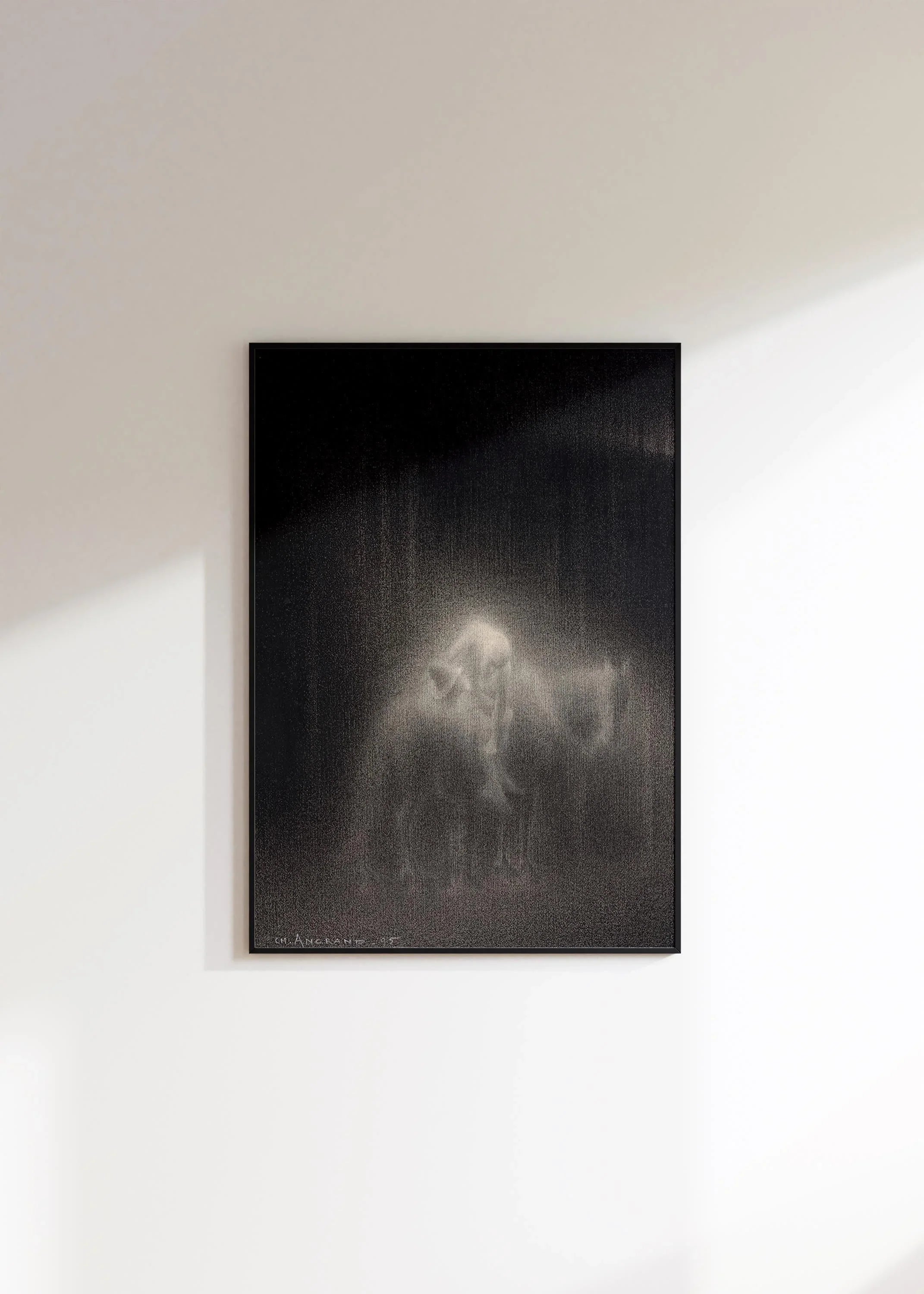 Charles Angrand - The Good Samaritan Art Print: Dreamlike Charcoal Drawing - 9ArtPrints