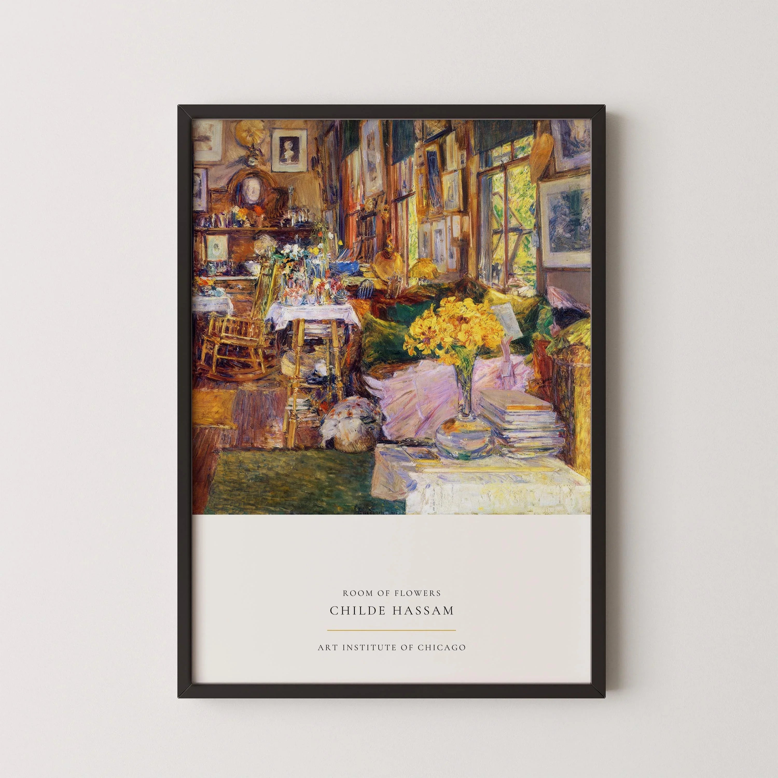 Childe Hassam - Room of Flowers | A Riot of Warmth and Colours That Will Transform your Space | Vintage American Still Life available framed - 9ArtPrints