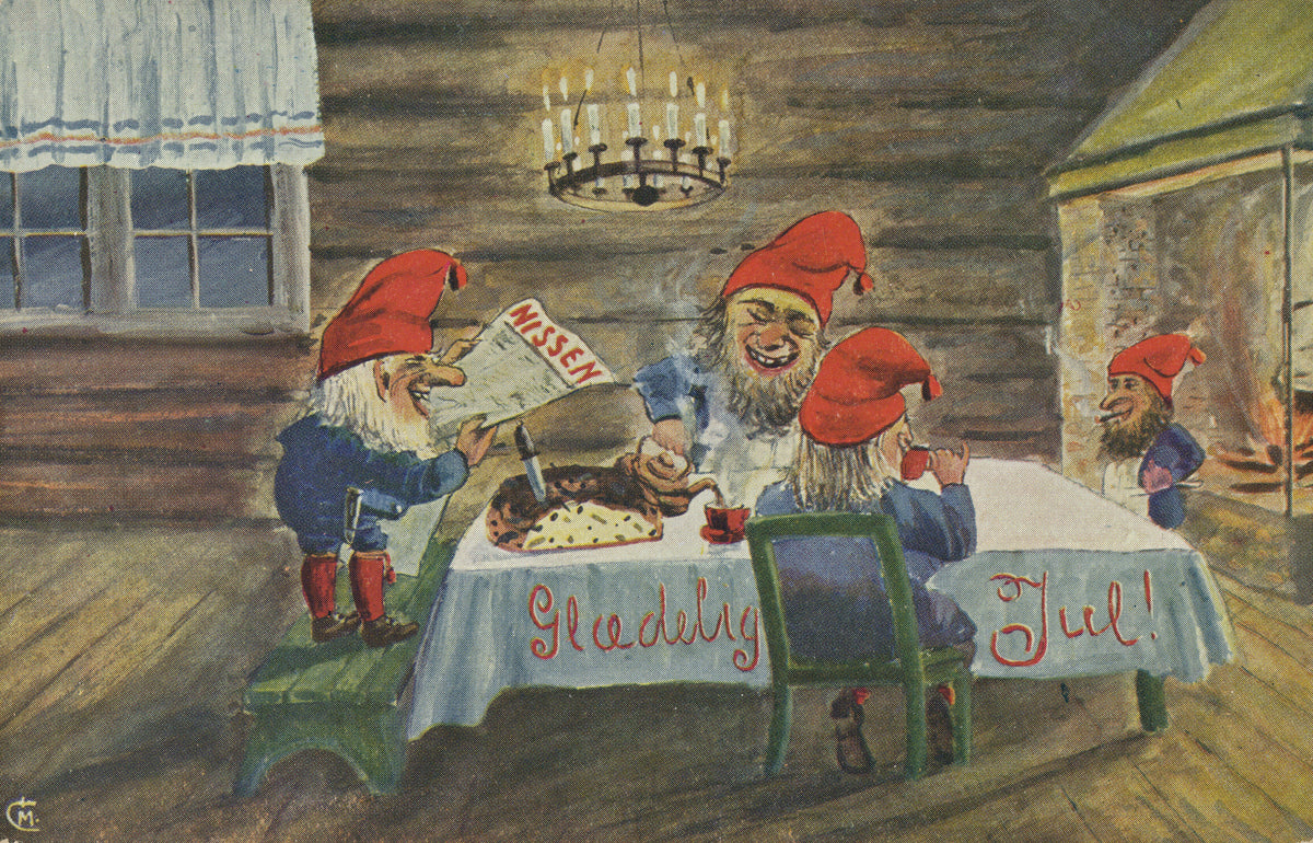 Christian Magnus Moe — Gledelig Jul (Merry Christmas!) | Vintage Christmas Print
