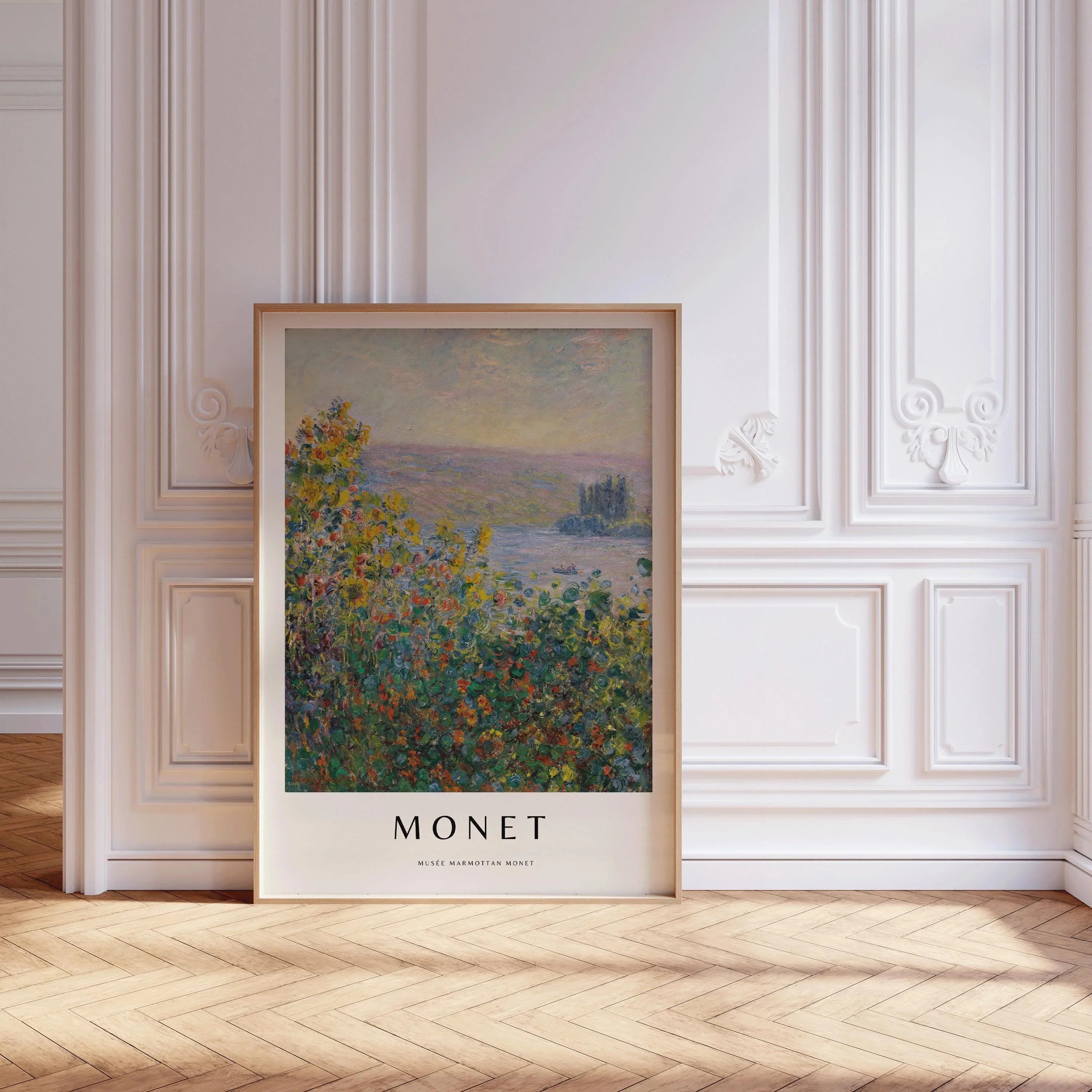Claude Monet - Flower Beds at Vetheuil | The Legendary Impressionist Painting in Glorious Giclee Print