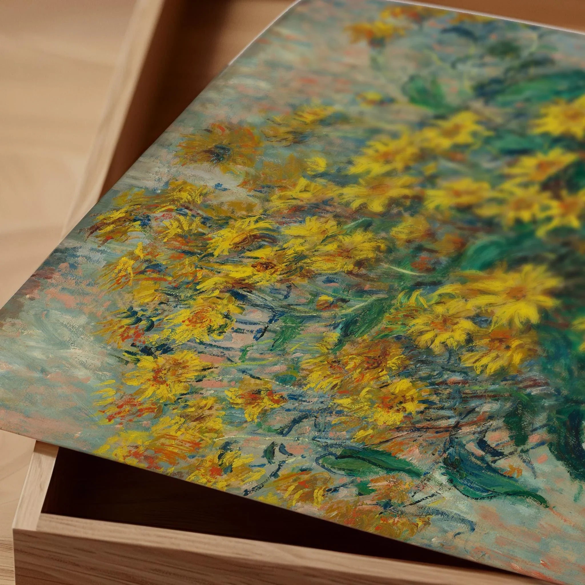 Claude Monet - Jerusalem Artichoke Flowers | The Legendary Impressionist Painting in Glorious Giclee Print available handframed or unframed - 9ArtPrints