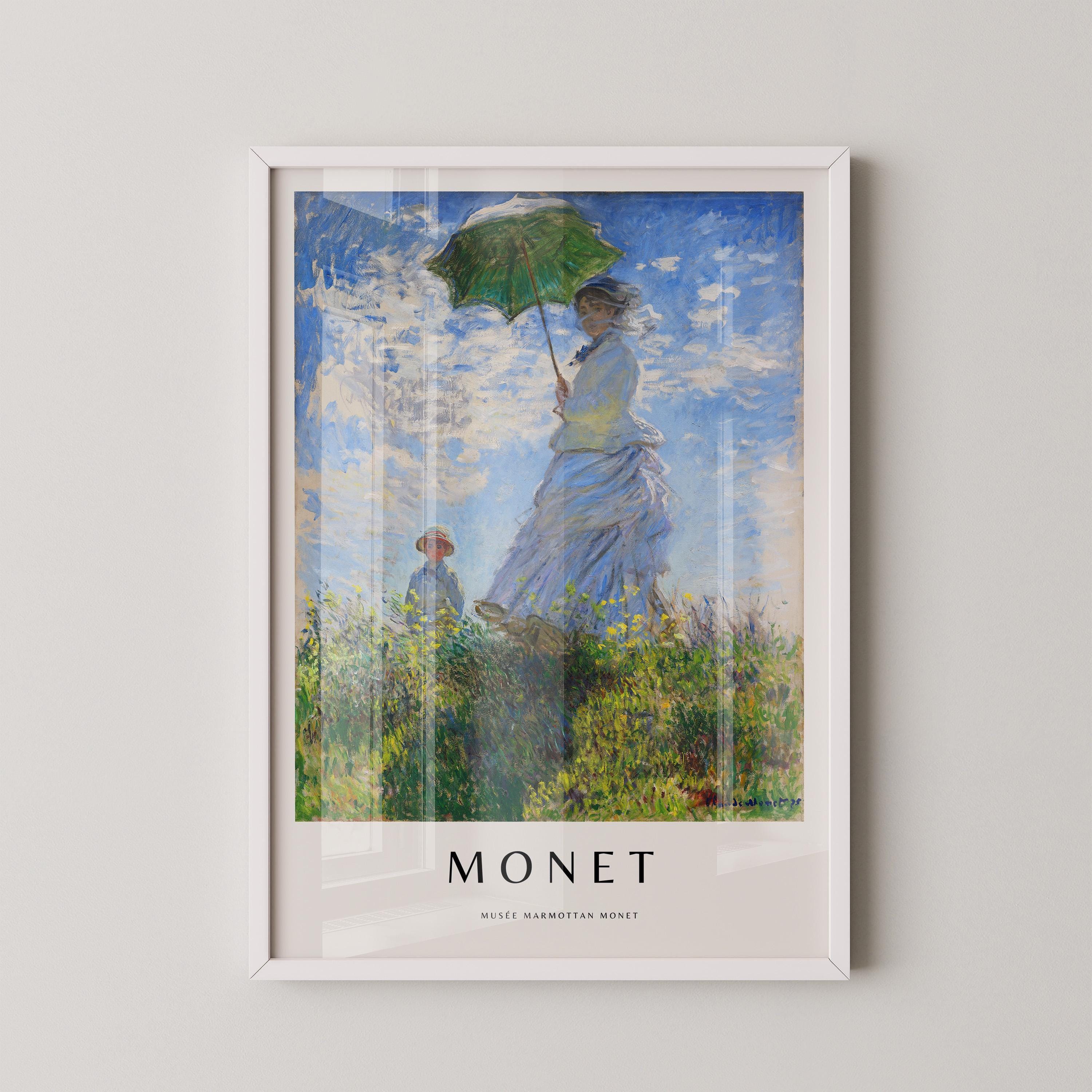 Claude Monet - Madame Monet with Parasol | The Legendary Impressionist Painting in Glorious Giclee Print