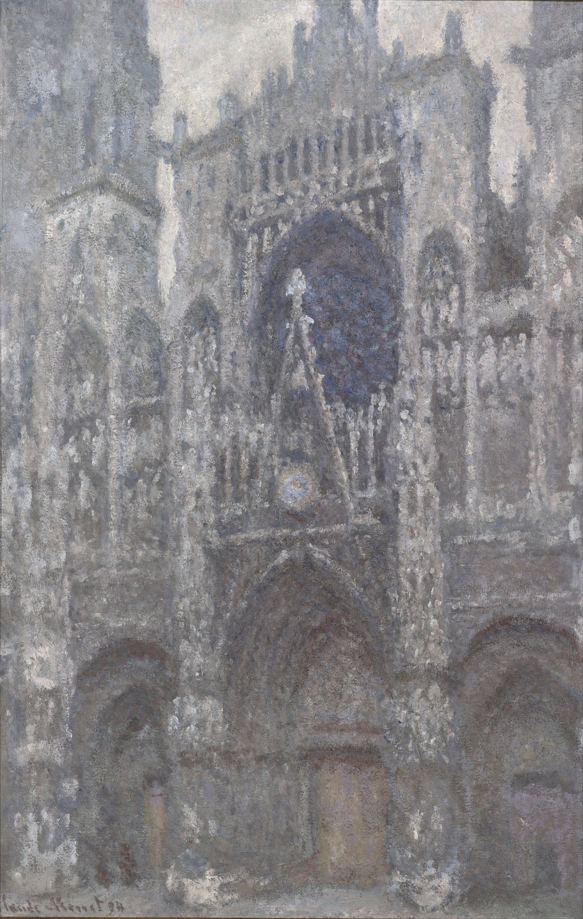 Claude Monet — Rouen Cathedral, the Portal, Grey Weather | Fine Art Print - 9ArtPrints