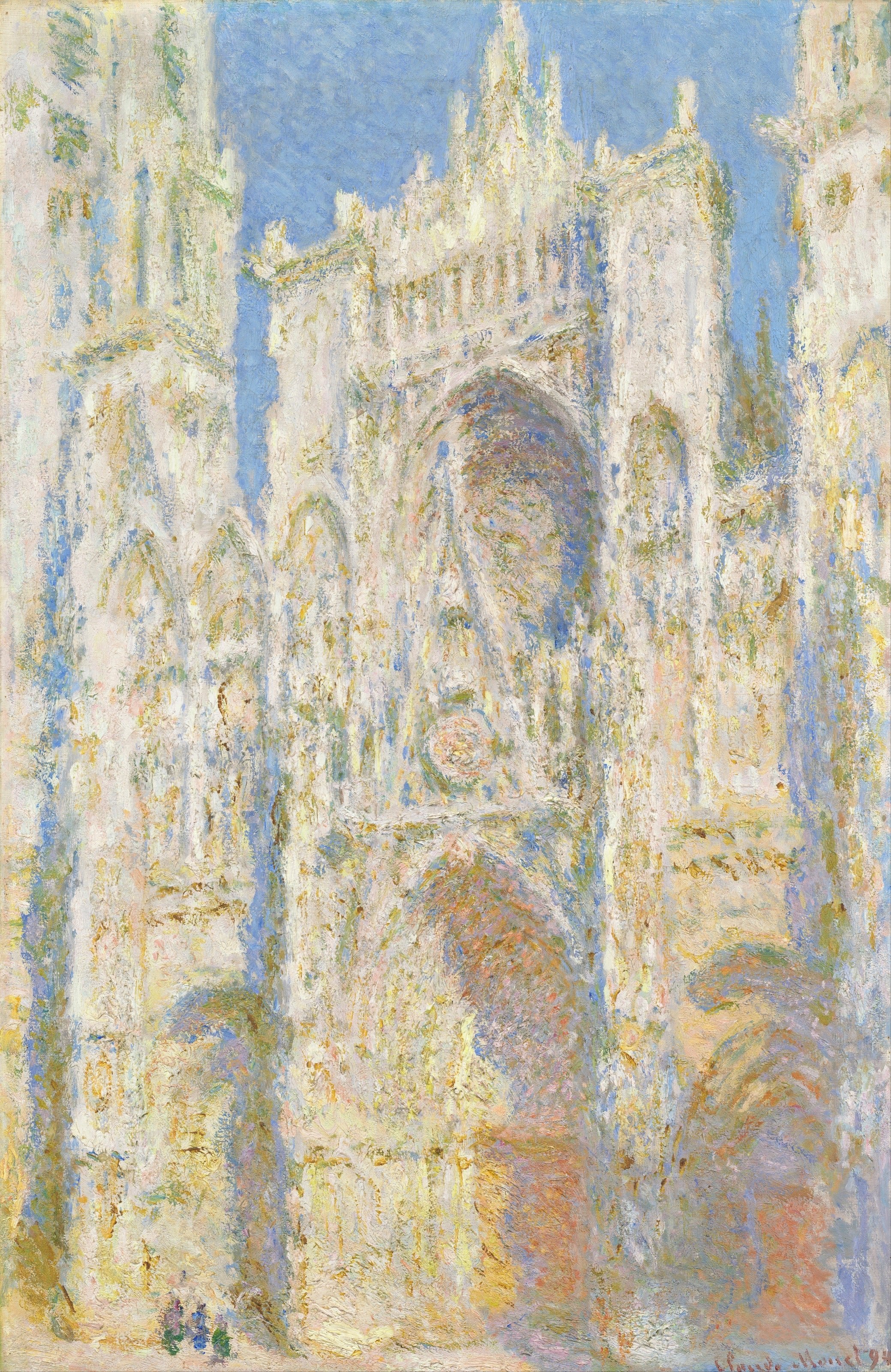 Claude Monet — Rouen Cathedral, West Façade, Sunlight | Fine Art Print - 9ArtPrints