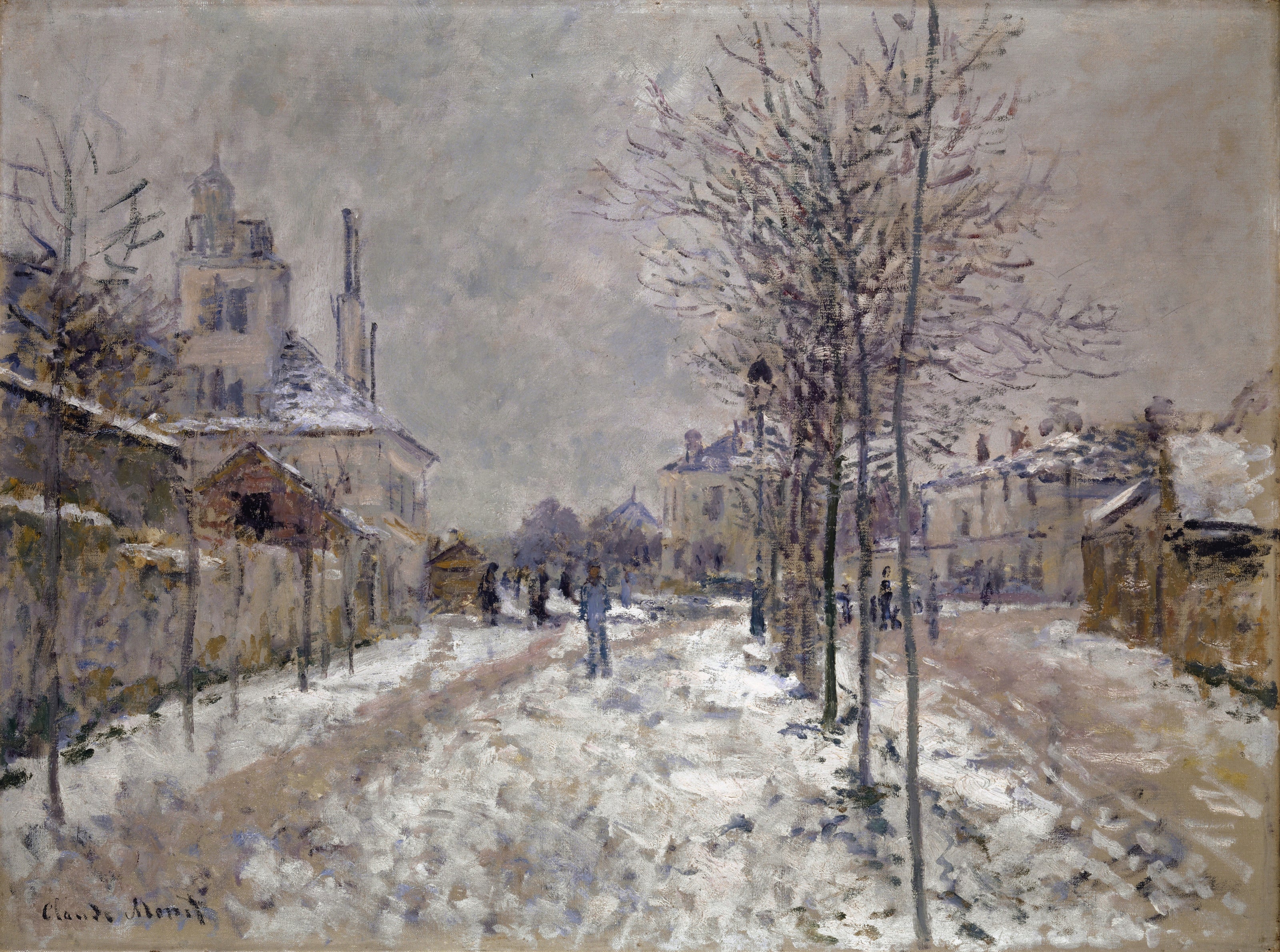 Claude Monet — The Snow-Covered Boulevard de Pontoise in Argenteuil | Fine Art Print - 9ArtPrints