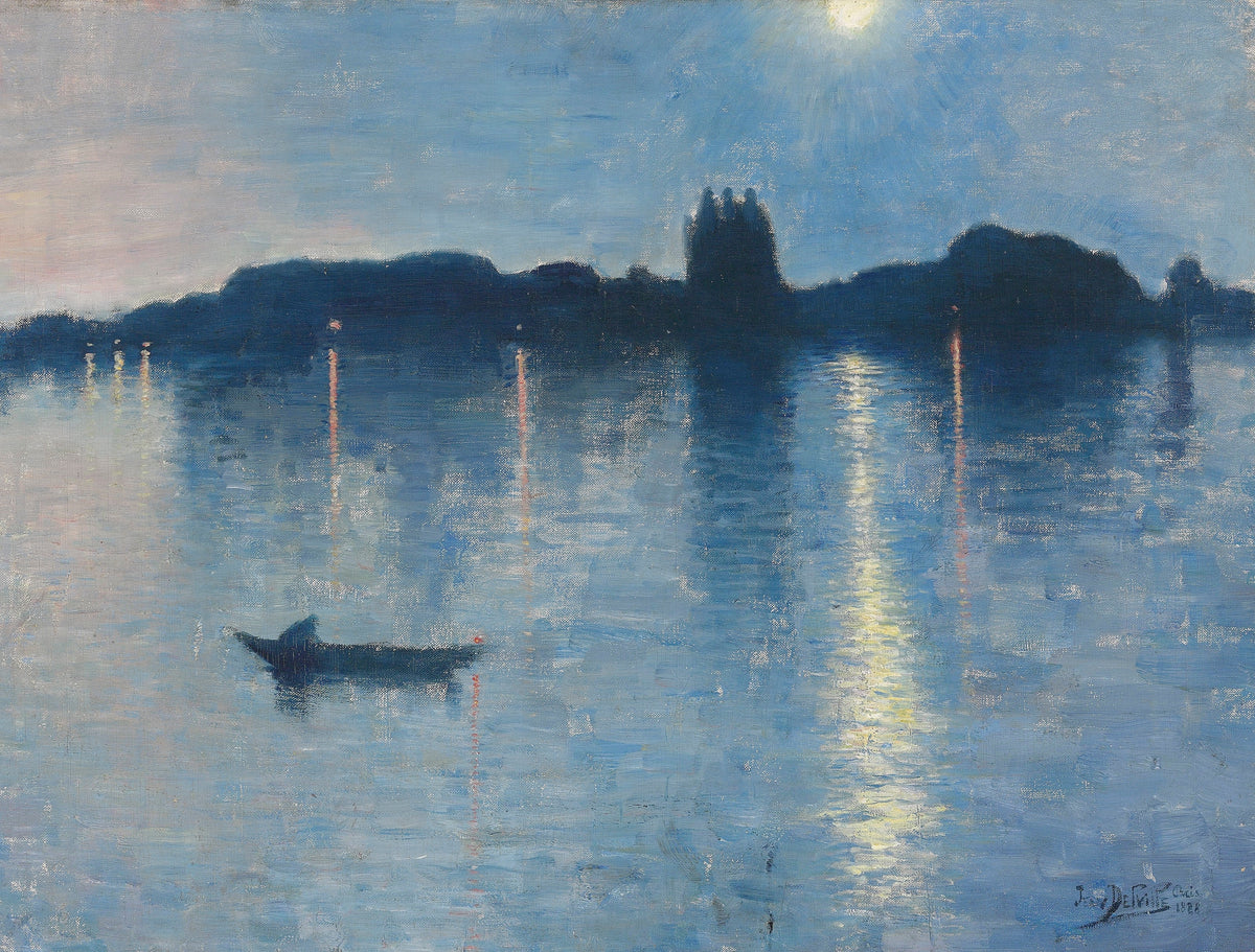 Jean Delville — Le lac au clair de lune | Symbolist Art Print