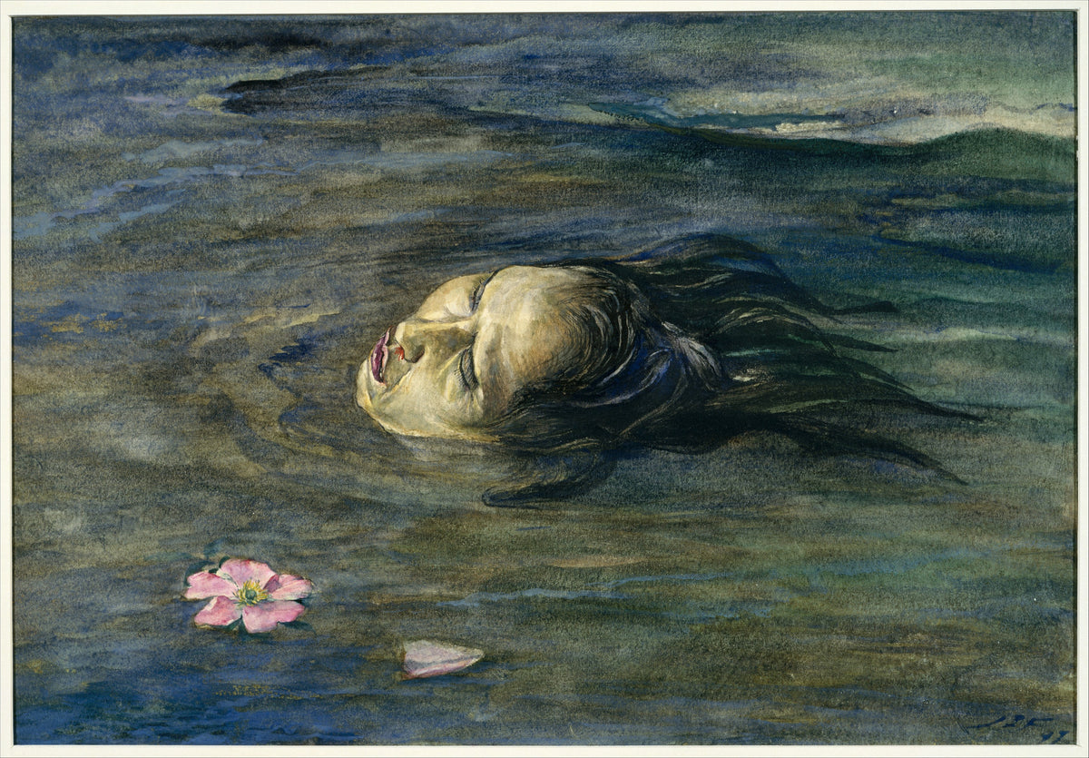 John La Farge — The Strange Thing Little Kiosai Saw in the River | Symbolist Art Print