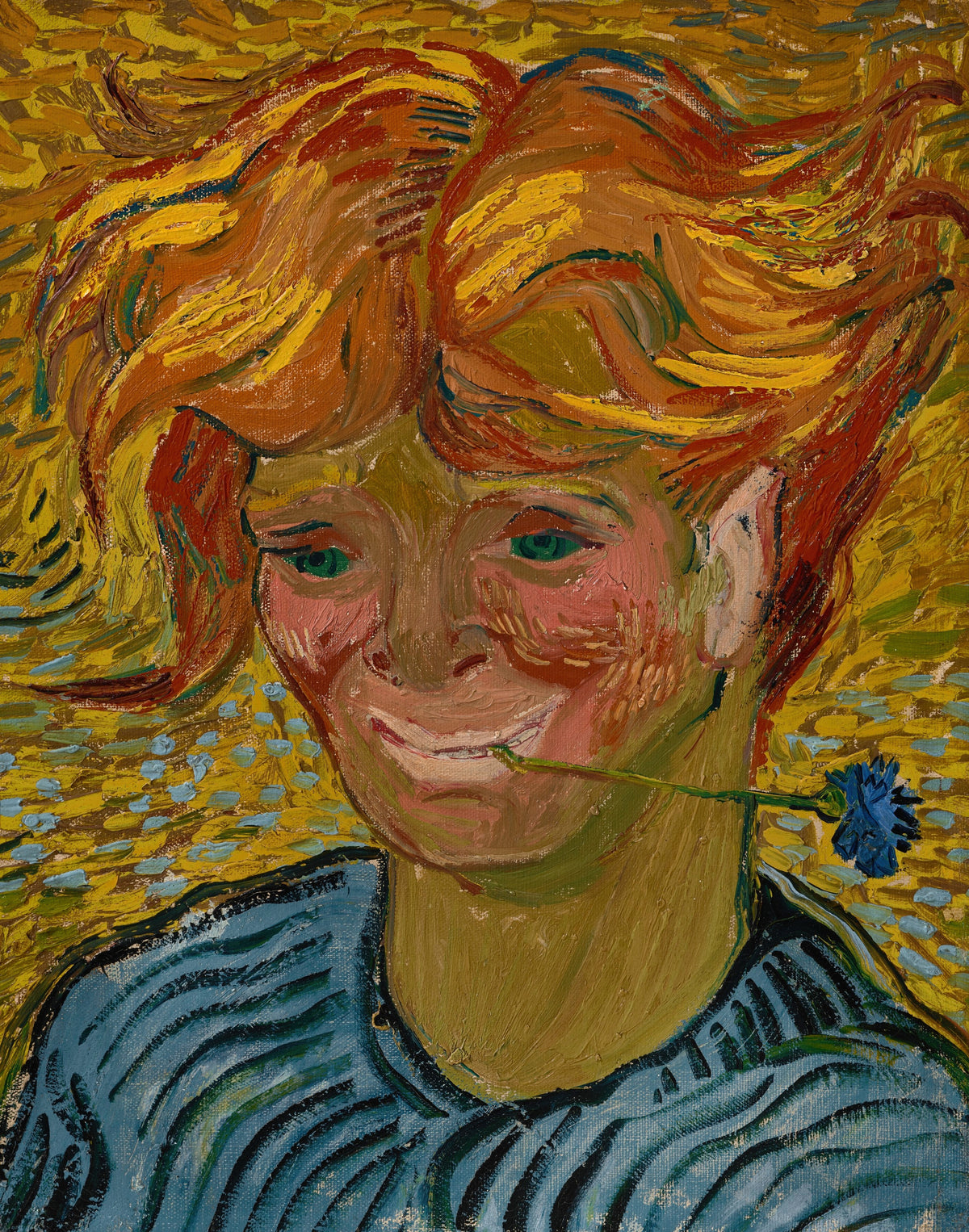 Vincent van Gogh — Young Man with Cornflower | Fine Art Print