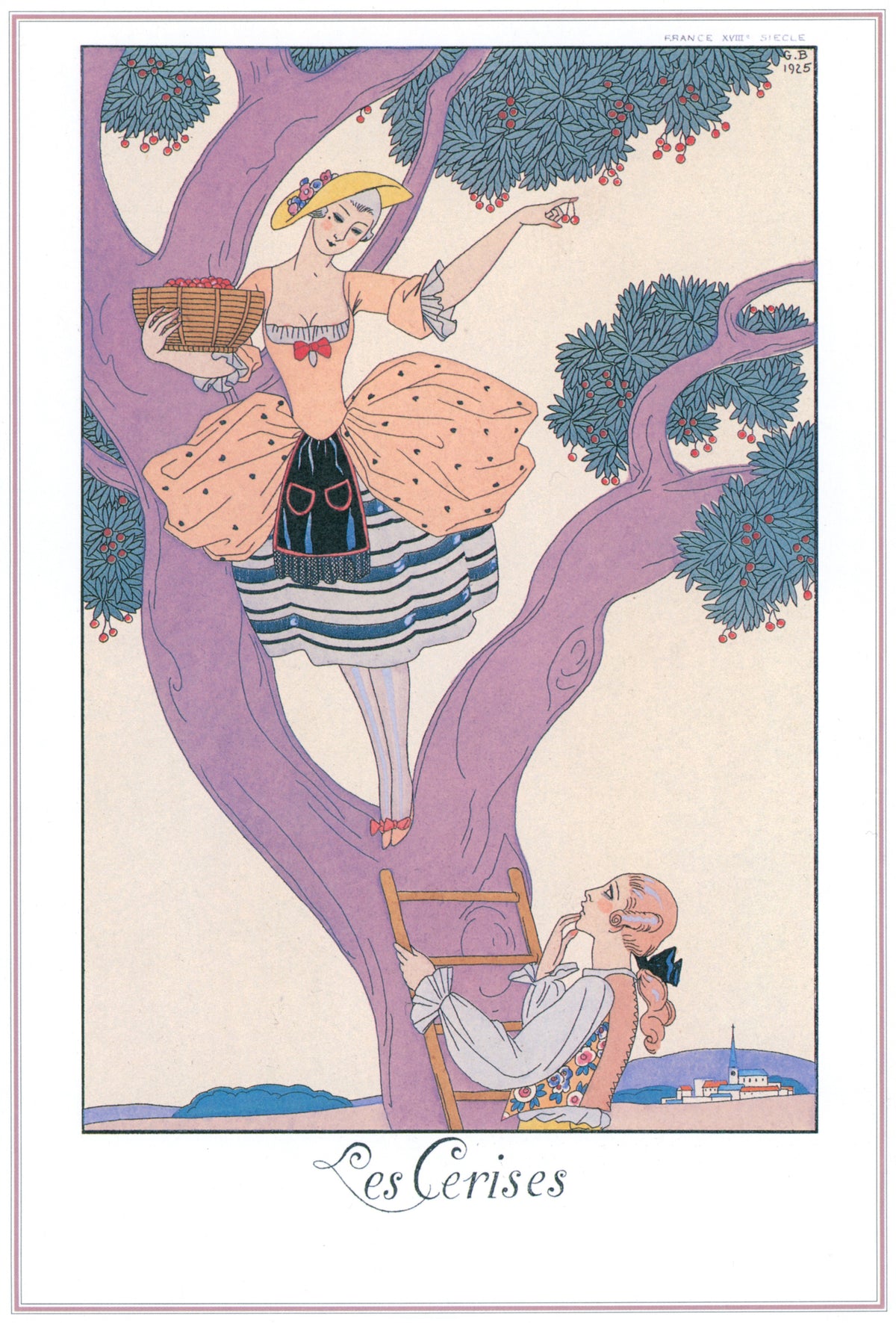 George Barbier — Les Cerises | Art Deco Fashion Print