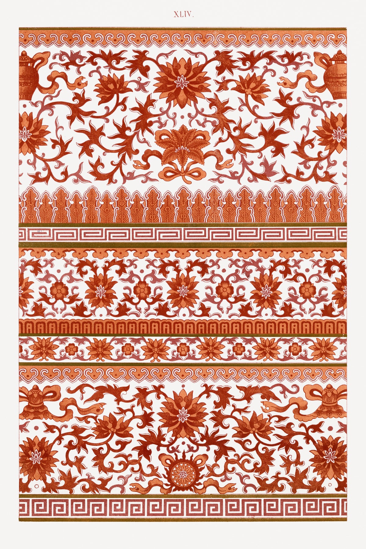 Owen Jones — Examples of Chinese Ornament, Plate 44 | Ornament Plate Print