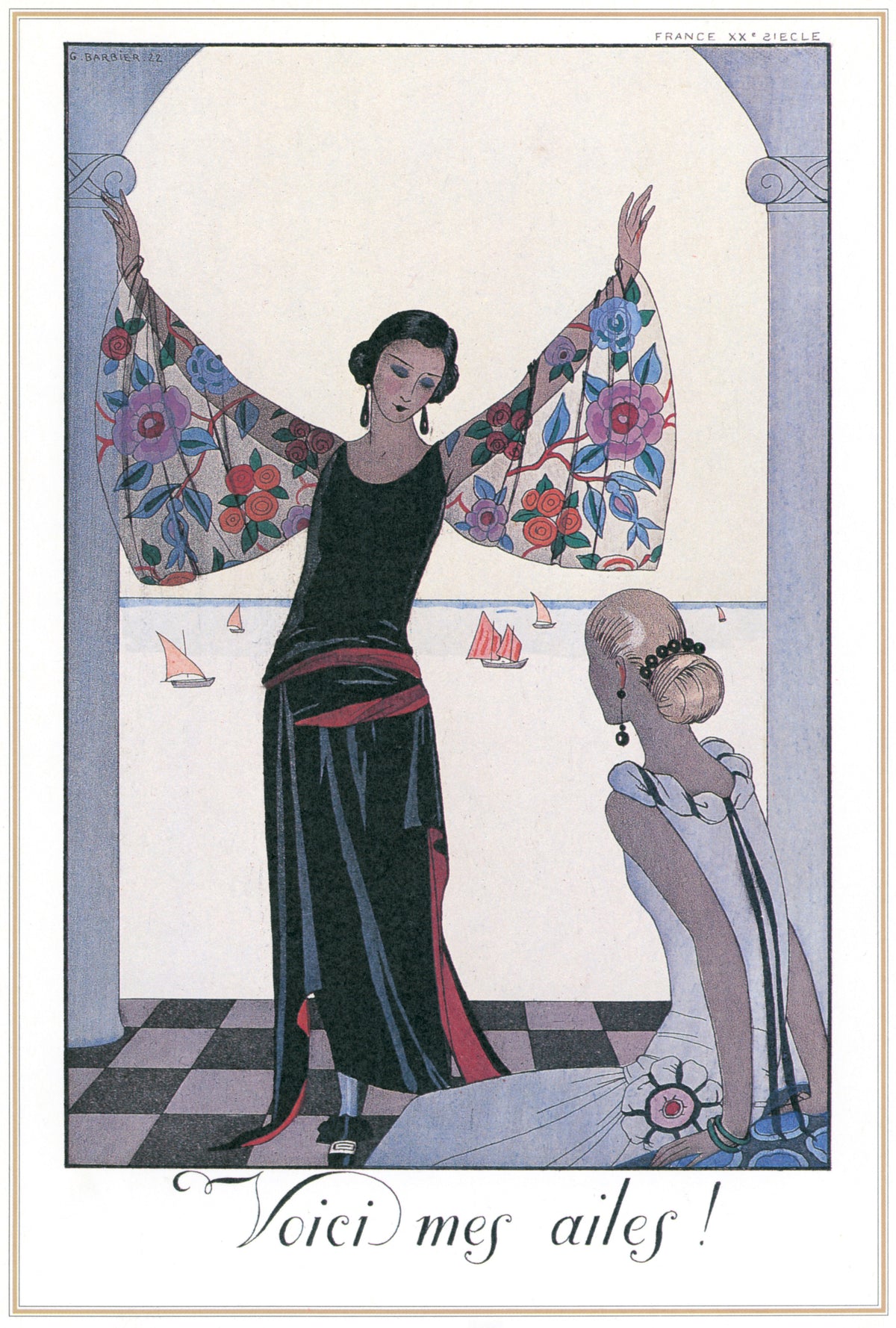 George Barbier — Voici mes ailes! | Art Deco Fashion Print