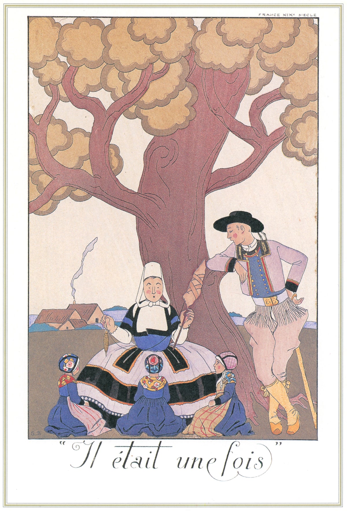 George Barbier — Il était une fois | Art Deco Fashion Print