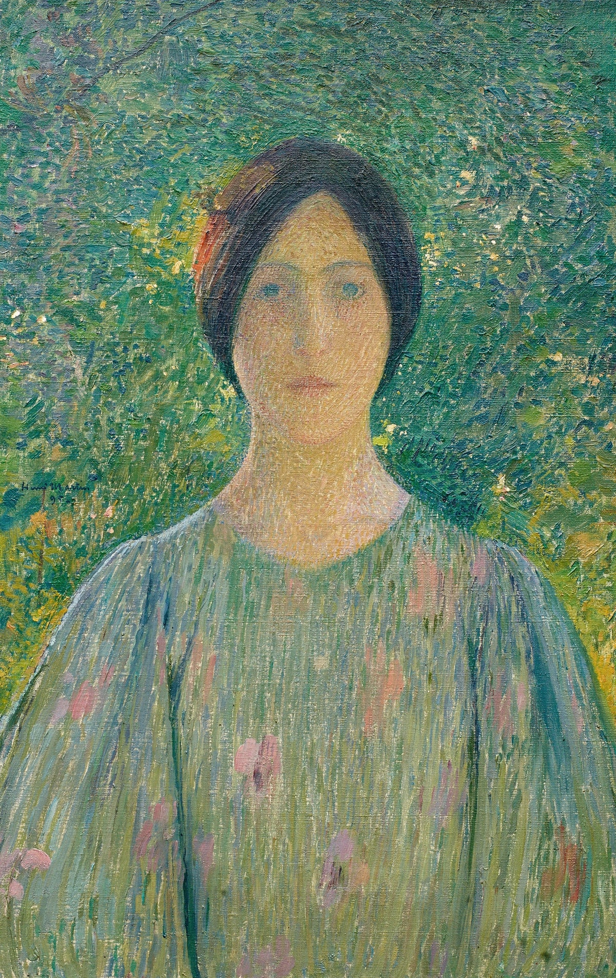 Henri Martin — Jeune femme à la robe fleurie | Fine Art Print