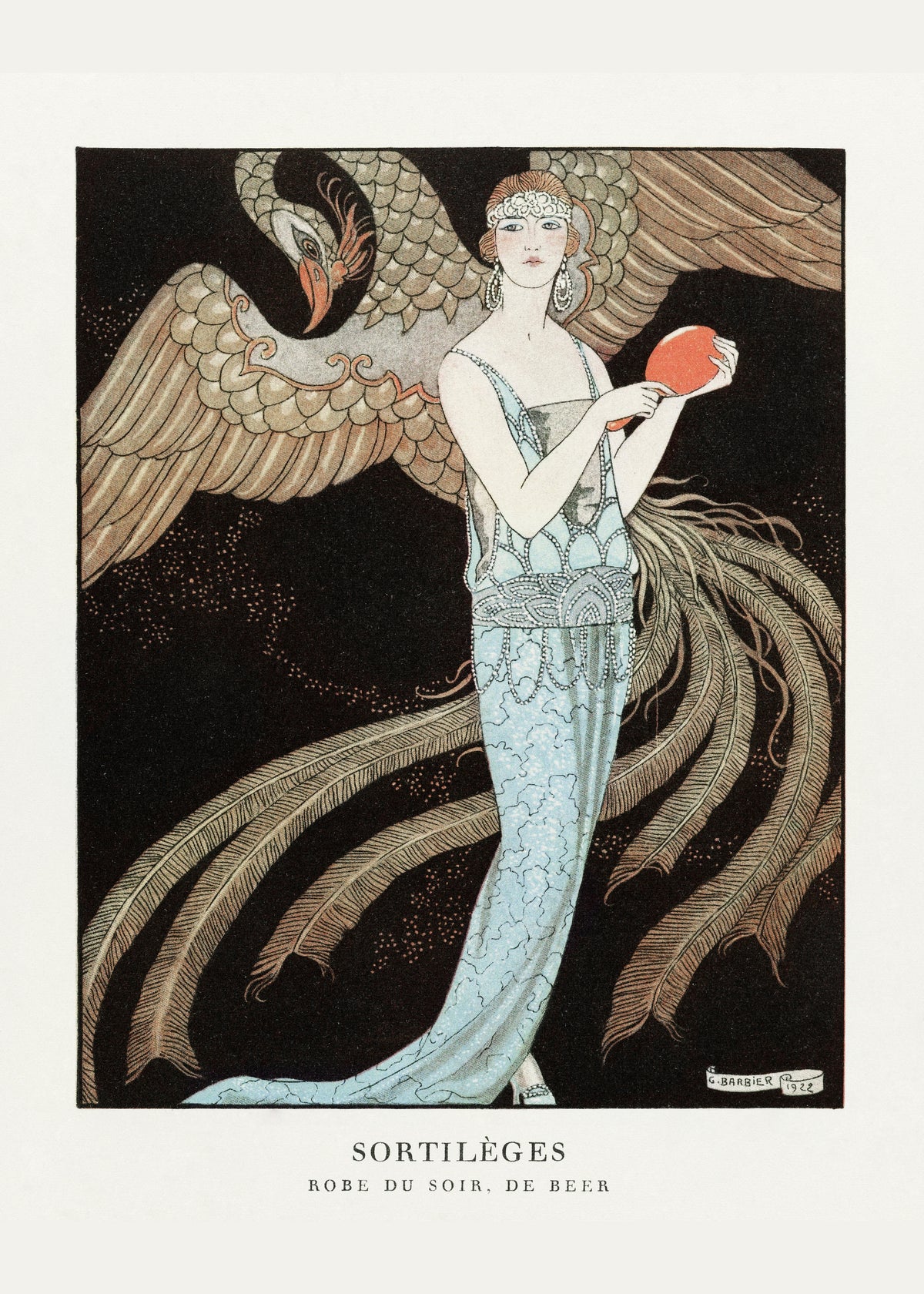 George Barbier — Sortilèges, robe du soir de Beer | Art Deco Fashion Print