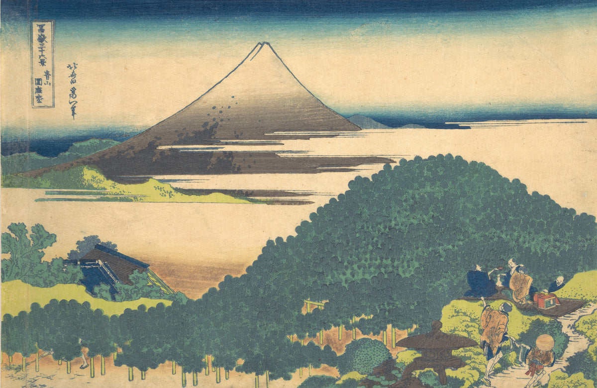 Katsushika Hokusai — Thirty-six Views of Mount Fuji: Cushion Pine at Aoyama | Japanese Woodblock Print (Ukiyo-e)