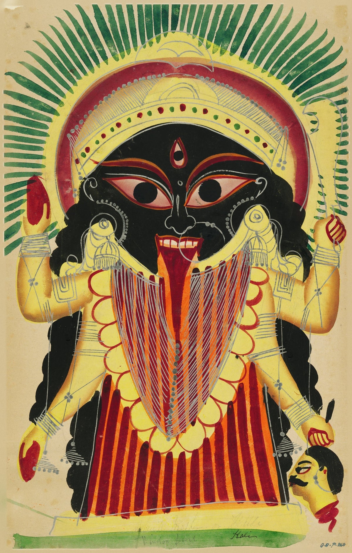 Kalighat painter — Kali | Kalighat Painting Print