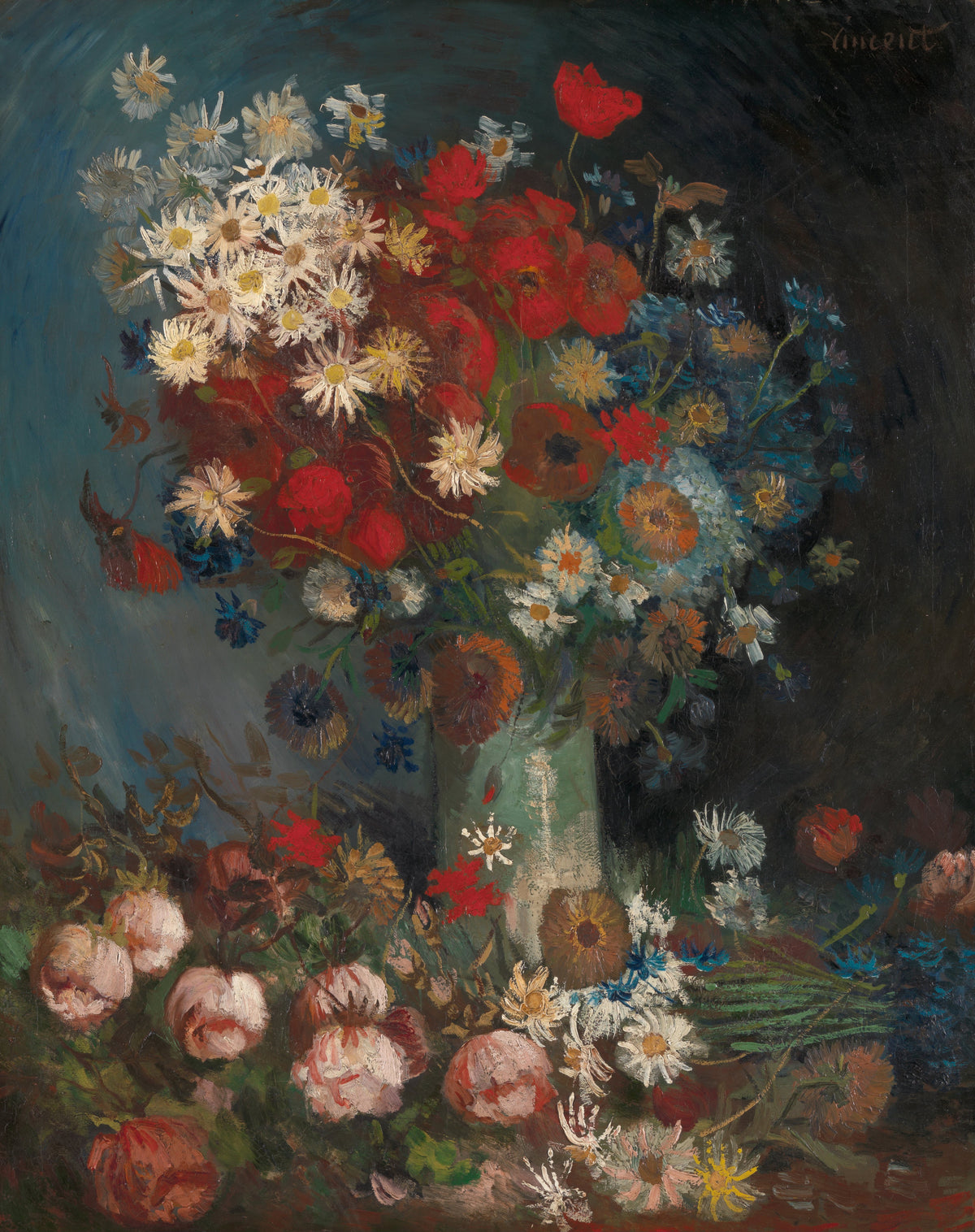 Vincent van Gogh — Still Life with Meadow Flowers and Roses | Fine Art Print