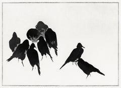 Watanabe Seitei — Japanese Crows | Japanese Bird & Flower Woodblock Print
