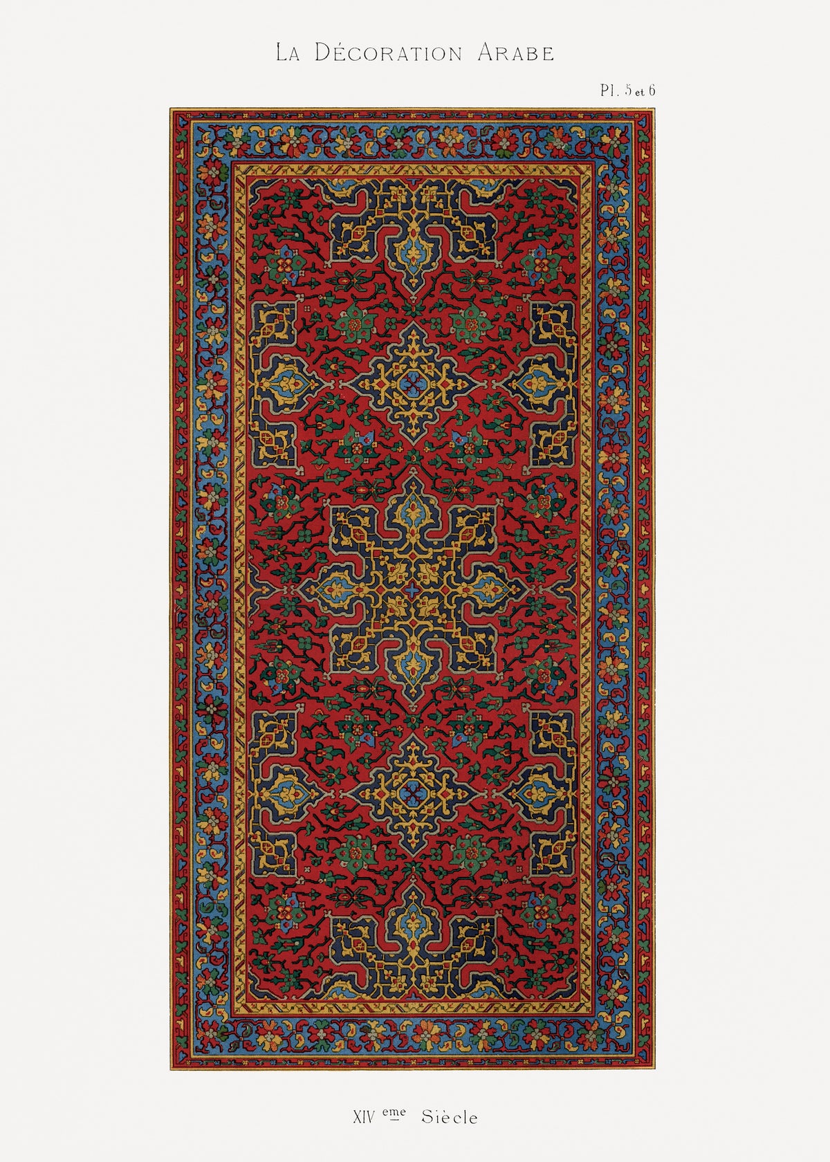 Émile Prisse d'Avennes — La Décoration Arabe, Plates 5 and 6 | Ornament Plate Print