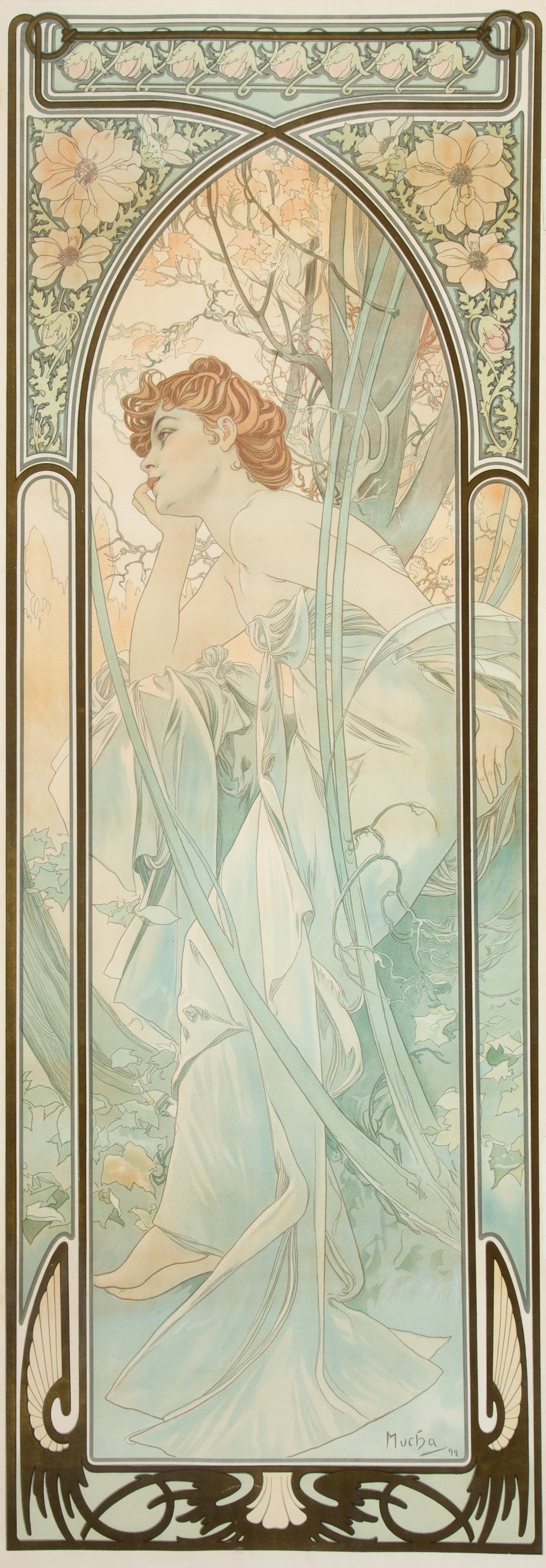 Alphonse Mucha — Rêverie du soir | Art Nouveau Print