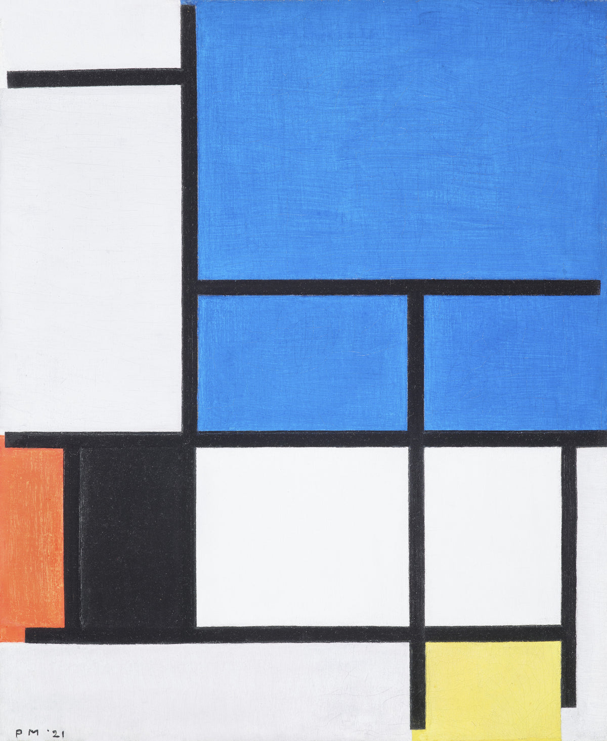 Piet Mondrian — Composition with Large Blue Plane | Fine Art Print