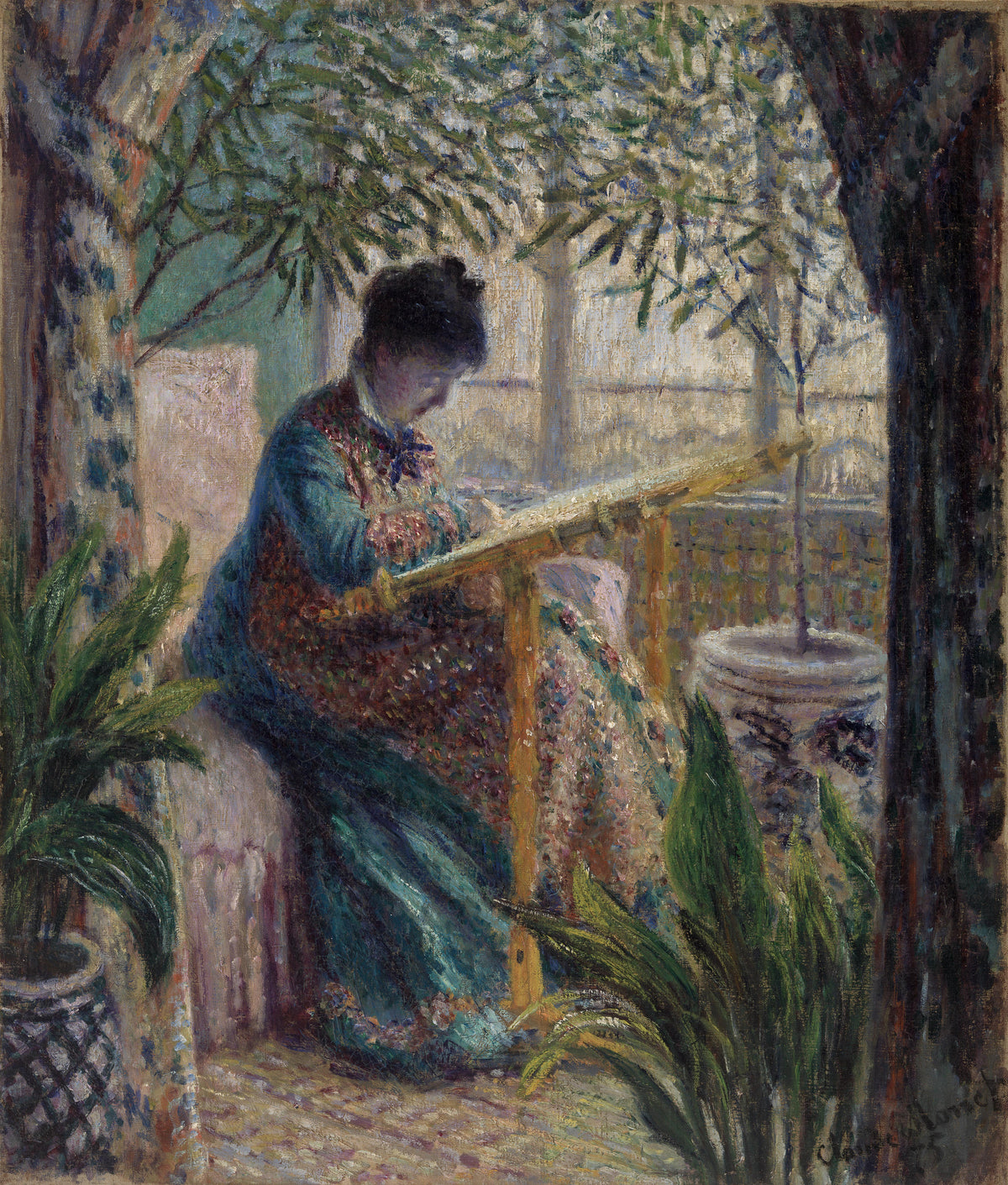 Claude Monet — Madame Monet Embroidering | Fine Art Print