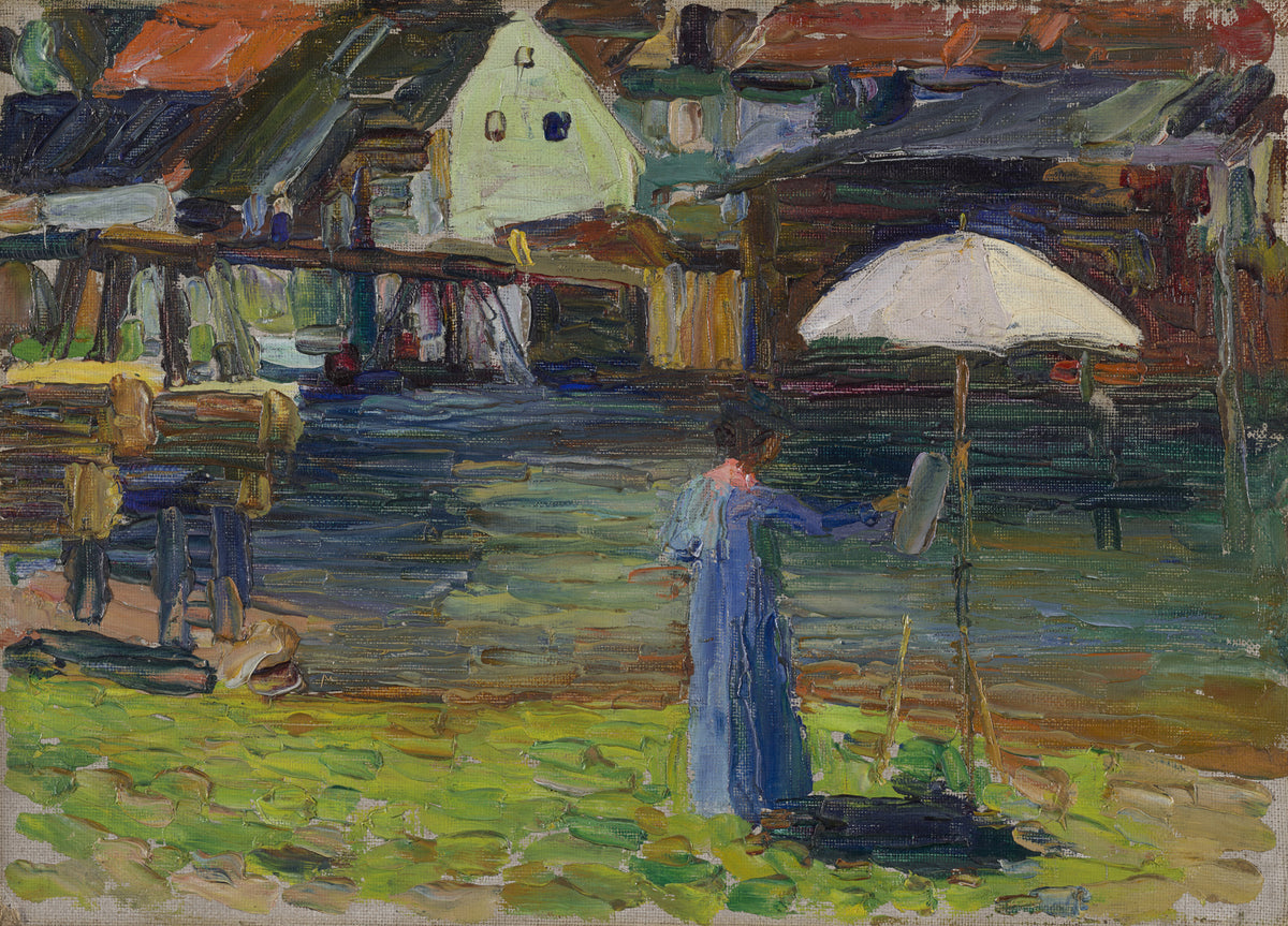Wassily Kandinsky — Kallmuenz - Gabriele Muenter Painting I | Expressionist Fine Art Print