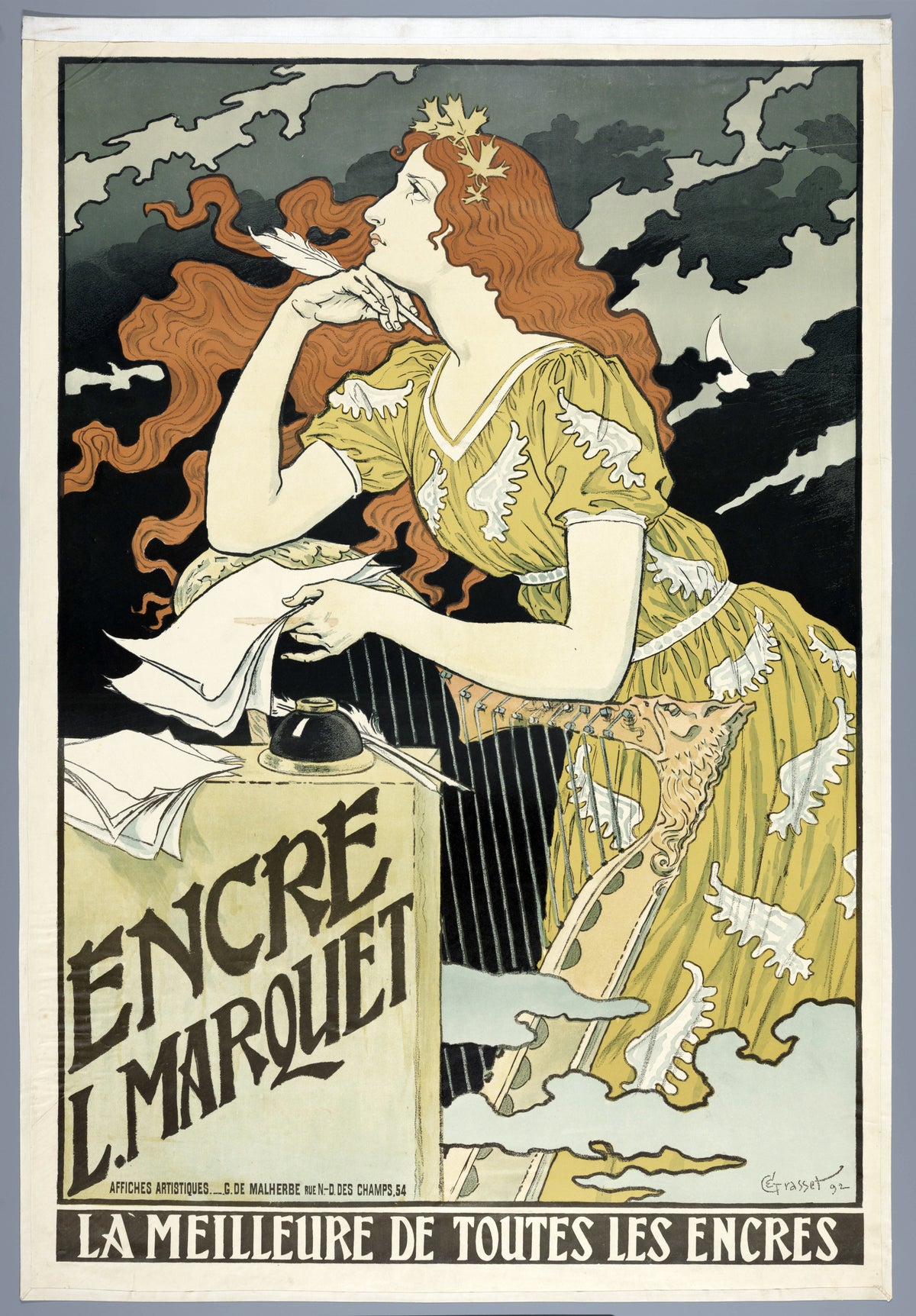 Eugène Grasset — Encre L. Marquet | Vintage Poster Print