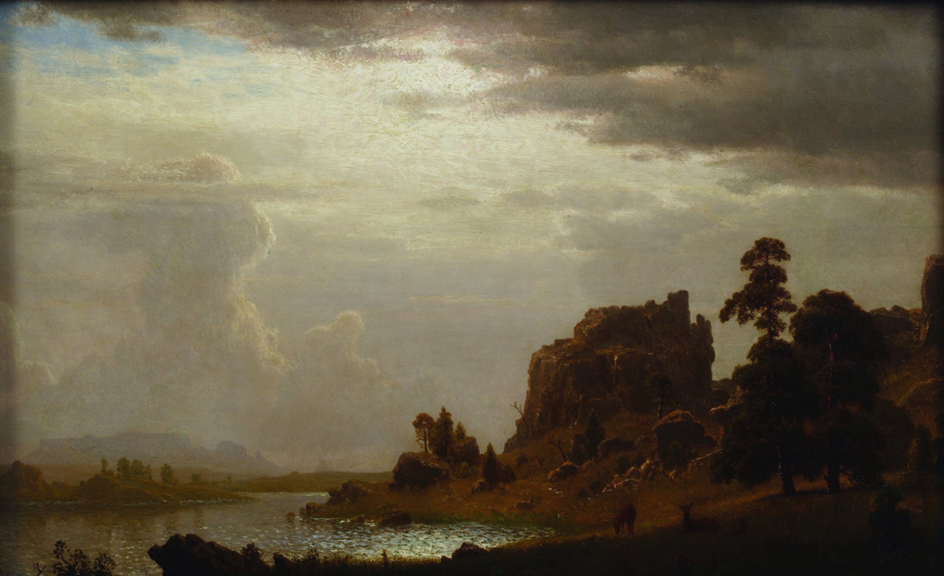Albert Bierstadt — On the Sweetwater near the Devil's Gate | Landscape Fine Art Print