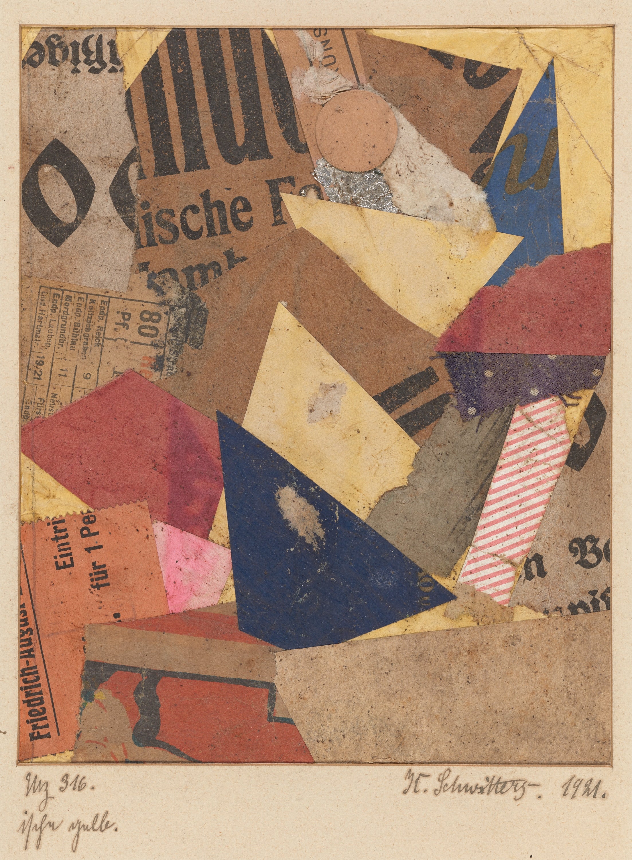 Kurt Schwitters — Mz 316 ische gelb (Mz 316 ische Yellow) | Fine Art Print