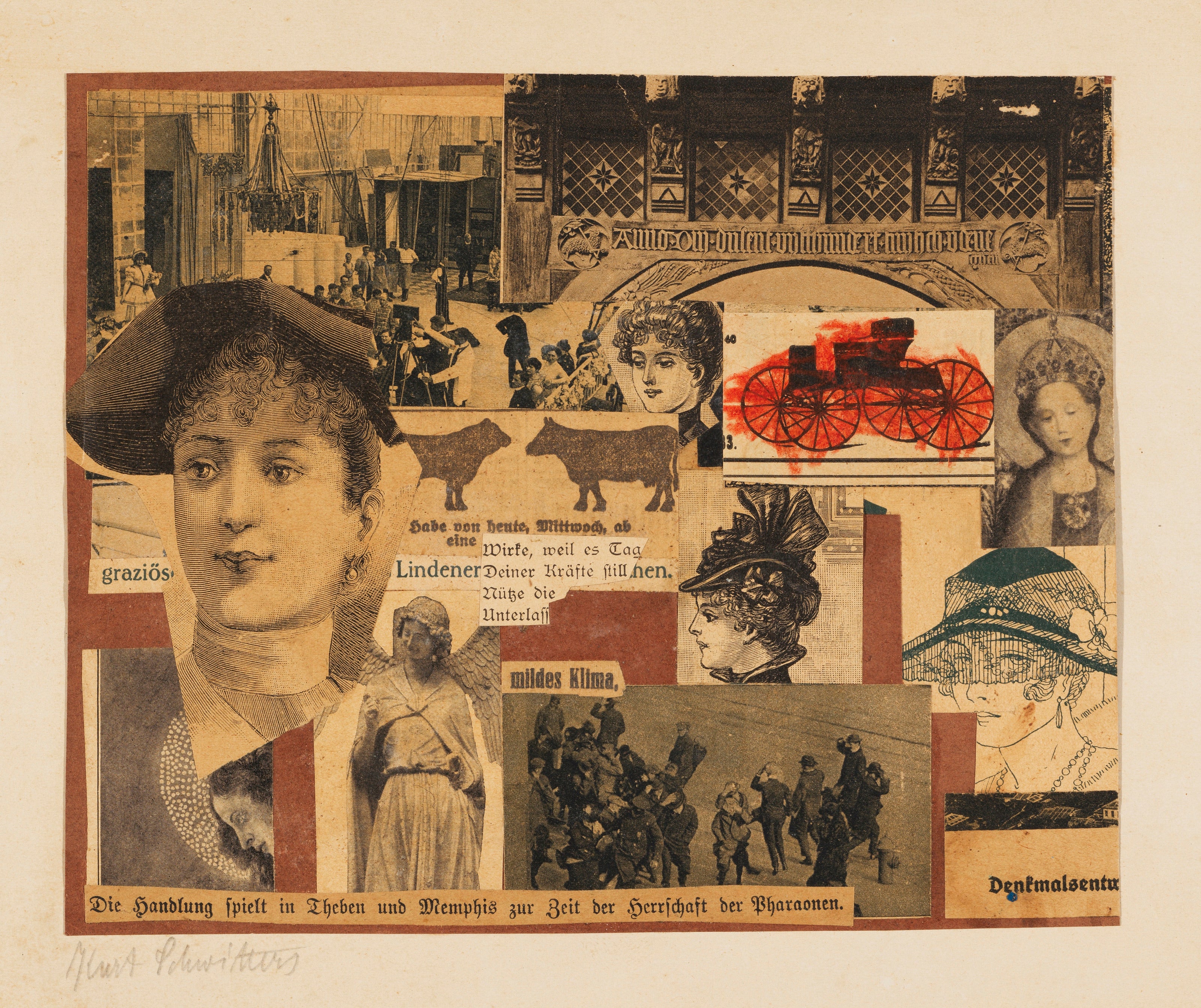 Kurt Schwitters — Ohne Titel (Die Handlung spielt in Theben) | Fine Art Print