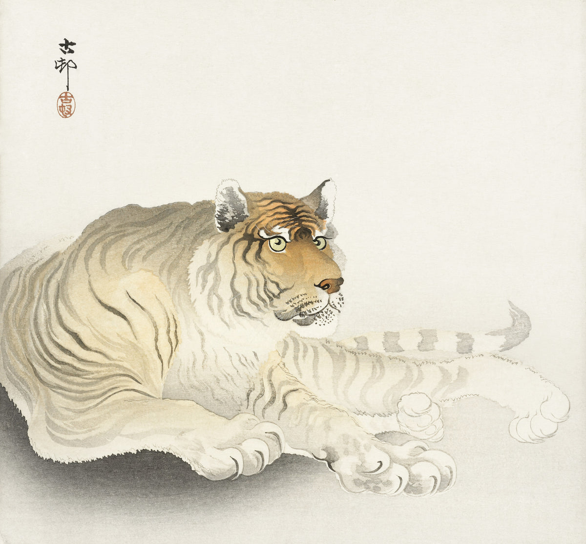 Ohara Koson — Tiger | Japanese Bird & Flower Woodblock Print