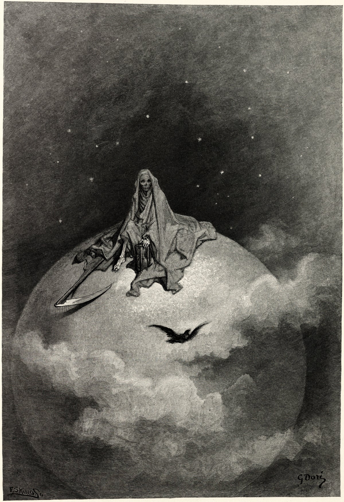 Gustave Doré — Dreaming dreams no mortal ever dared to dream before | Gothic Illustration Print