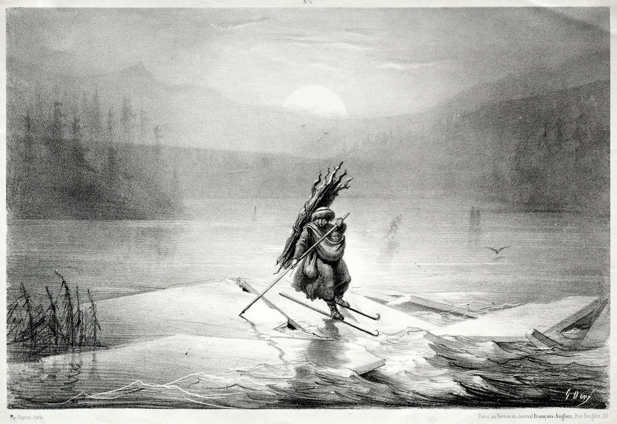 Gustave Doré — The Breaking Ice, Souvenir of Norway | Lithograph Print