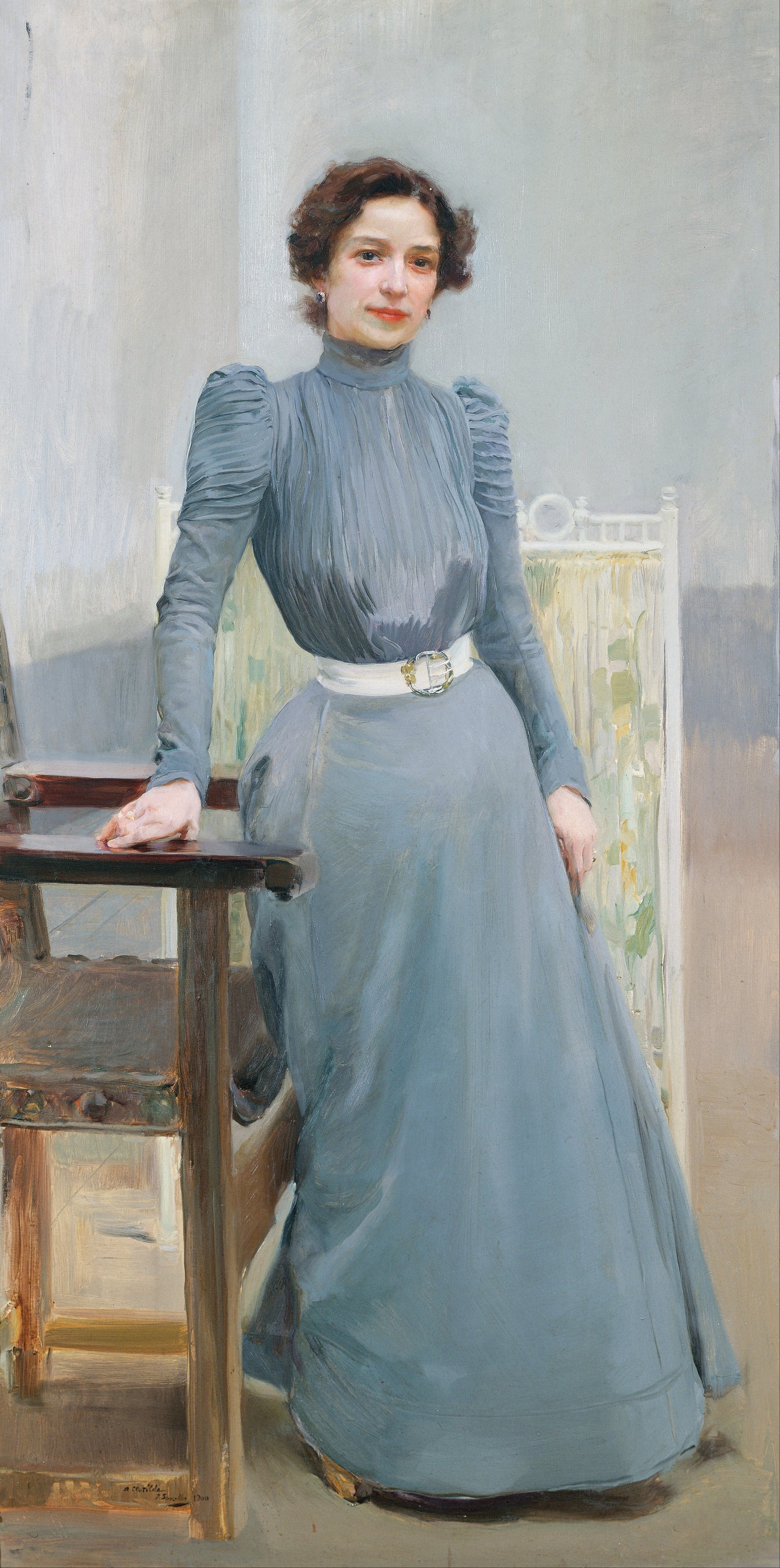 Joaquín Sorolla — Clotilde in a Grey Dress | Fine Art Print