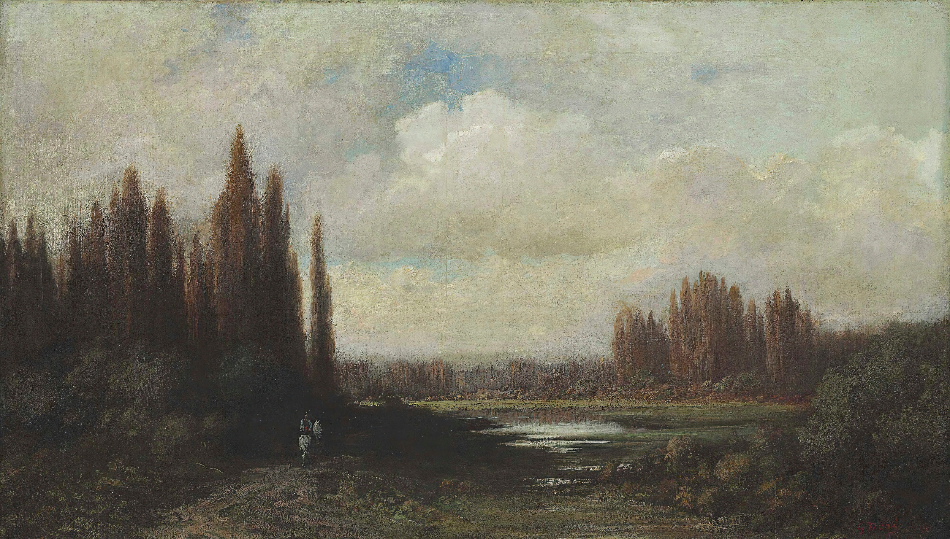 Gustave Doré — Landscape with a Rider by a Pond | Fine Art Print