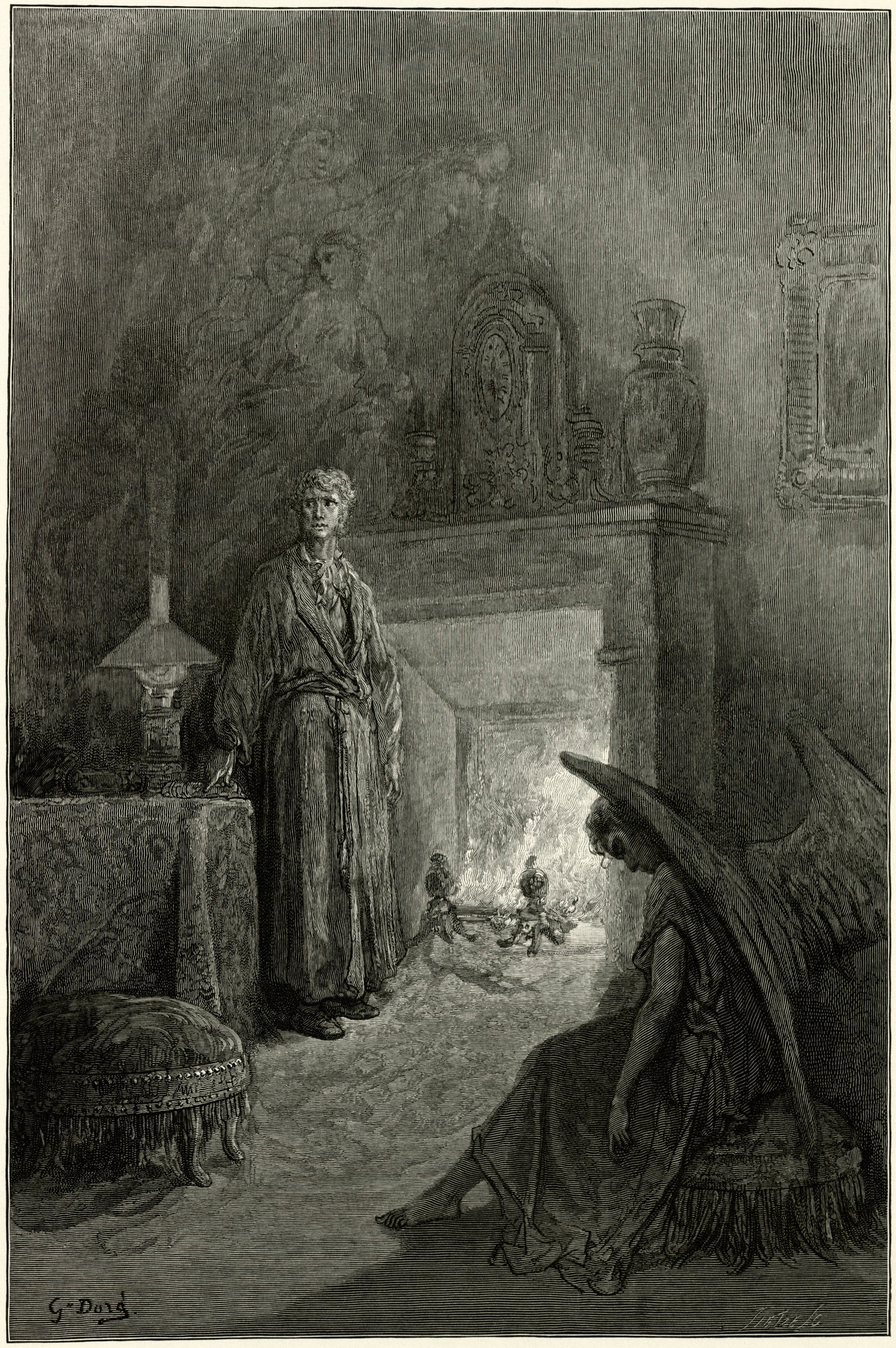 Gustave Doré — Ah, distinctly I remember it was in the bleak December | Gothic Illustration Print