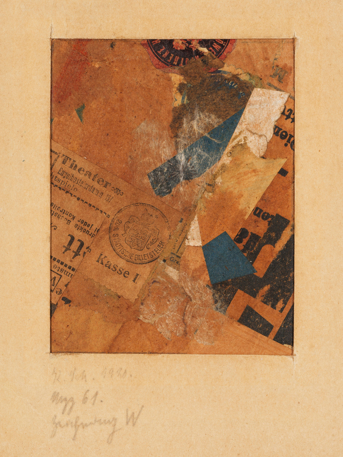 Kurt Schwitters — Mzz 61 Ohne Titel (Zeichnung W). (Merzzeichnung) | Fine Art Print