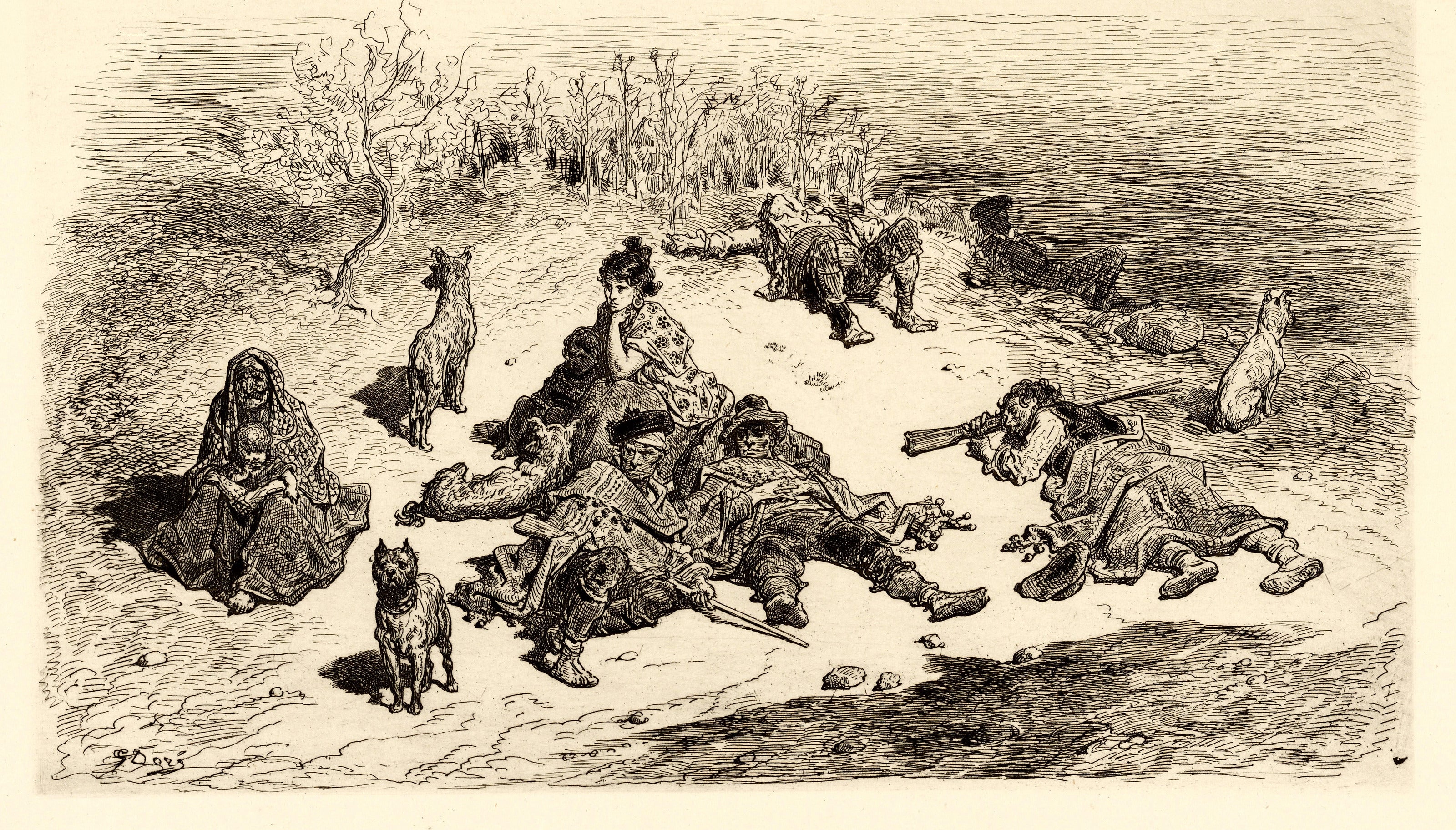 Gustave Doré — Spanish Smugglers (Contrebandiers espagnols) | Etching Print