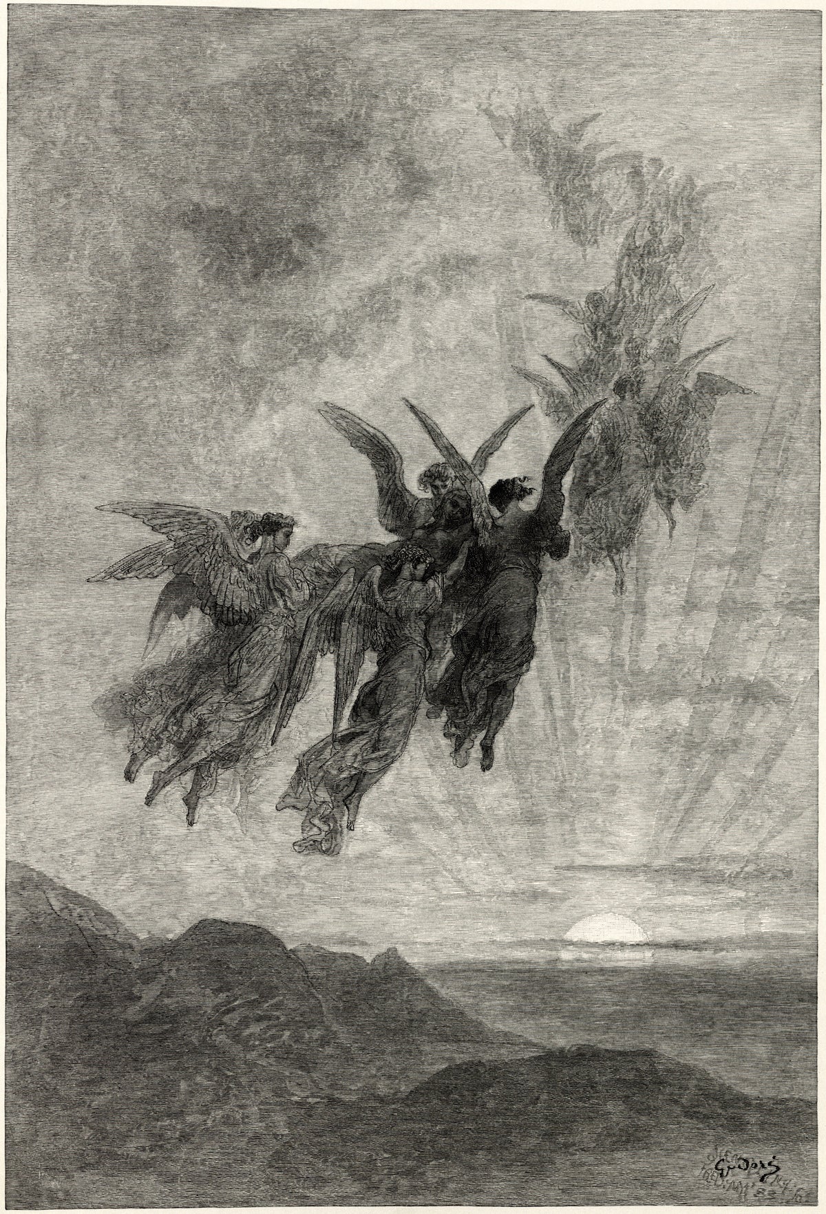 Gustave Doré — The rare and radiant maiden whom the angels name Lenore | Gothic Illustration Print