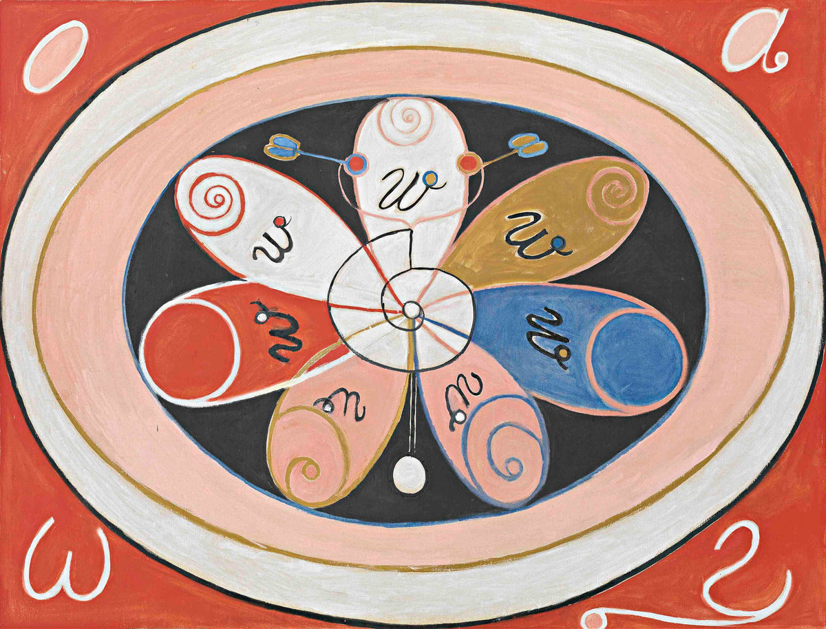 Hilma af Klint — Evolution, No. 15, Group IV, The Seven-pointed Stars | Fine Art Print