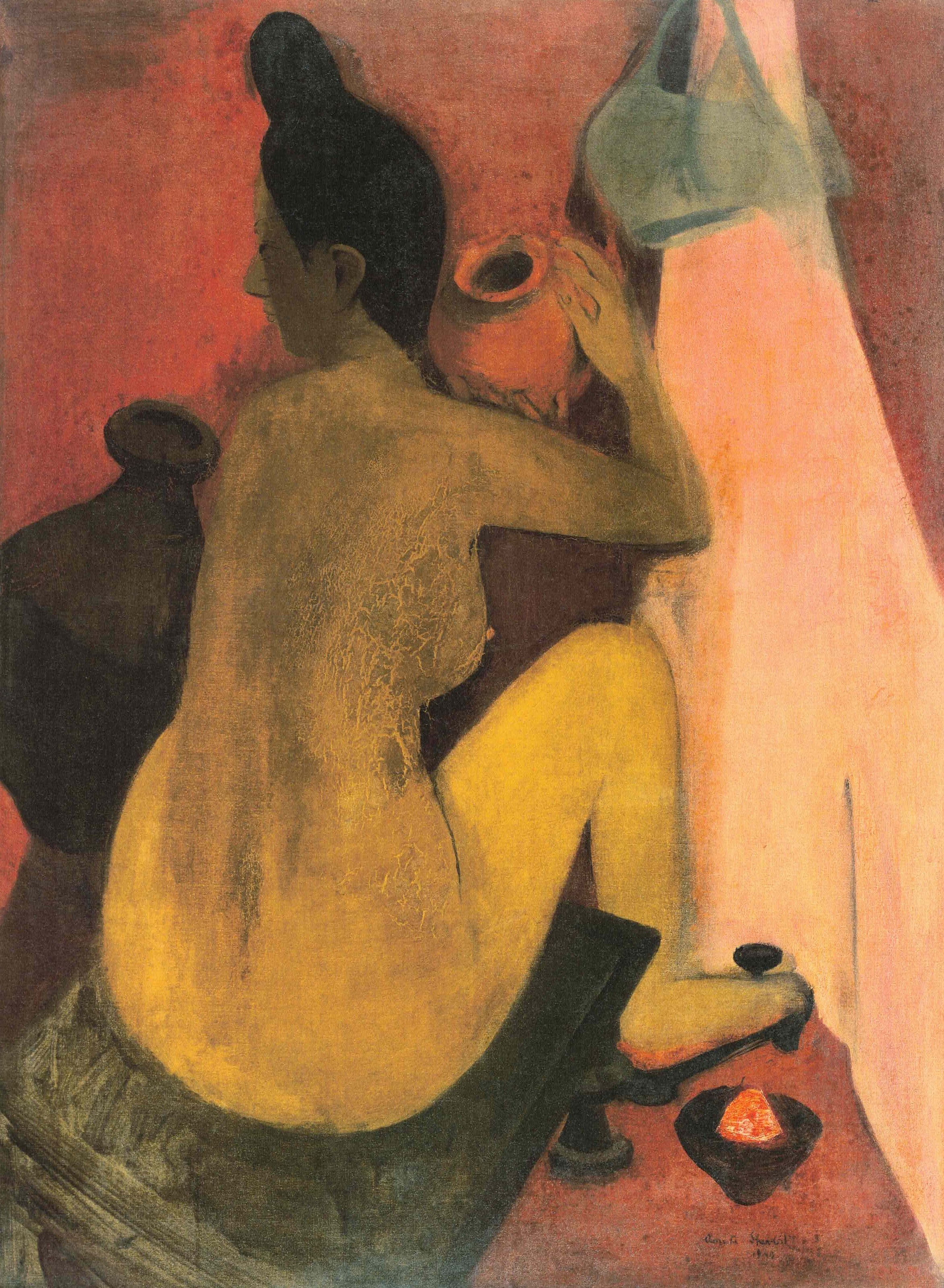 Amrita Sher-Gil — Woman at Bath | Fine Art Giclée Print